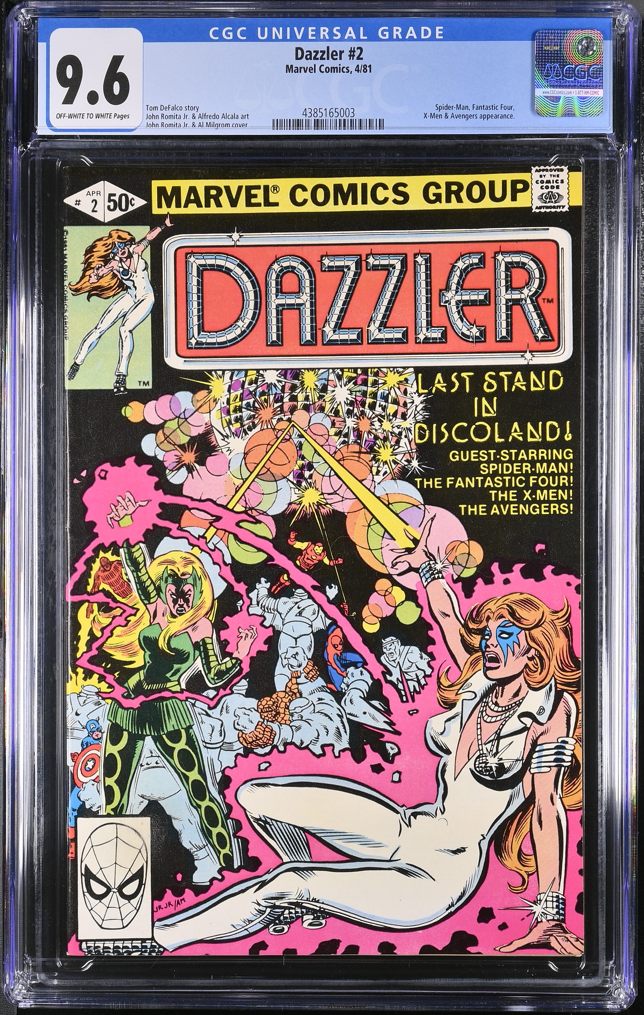 1981 Dazzler #2 CGC 9.6 Marvel Comics