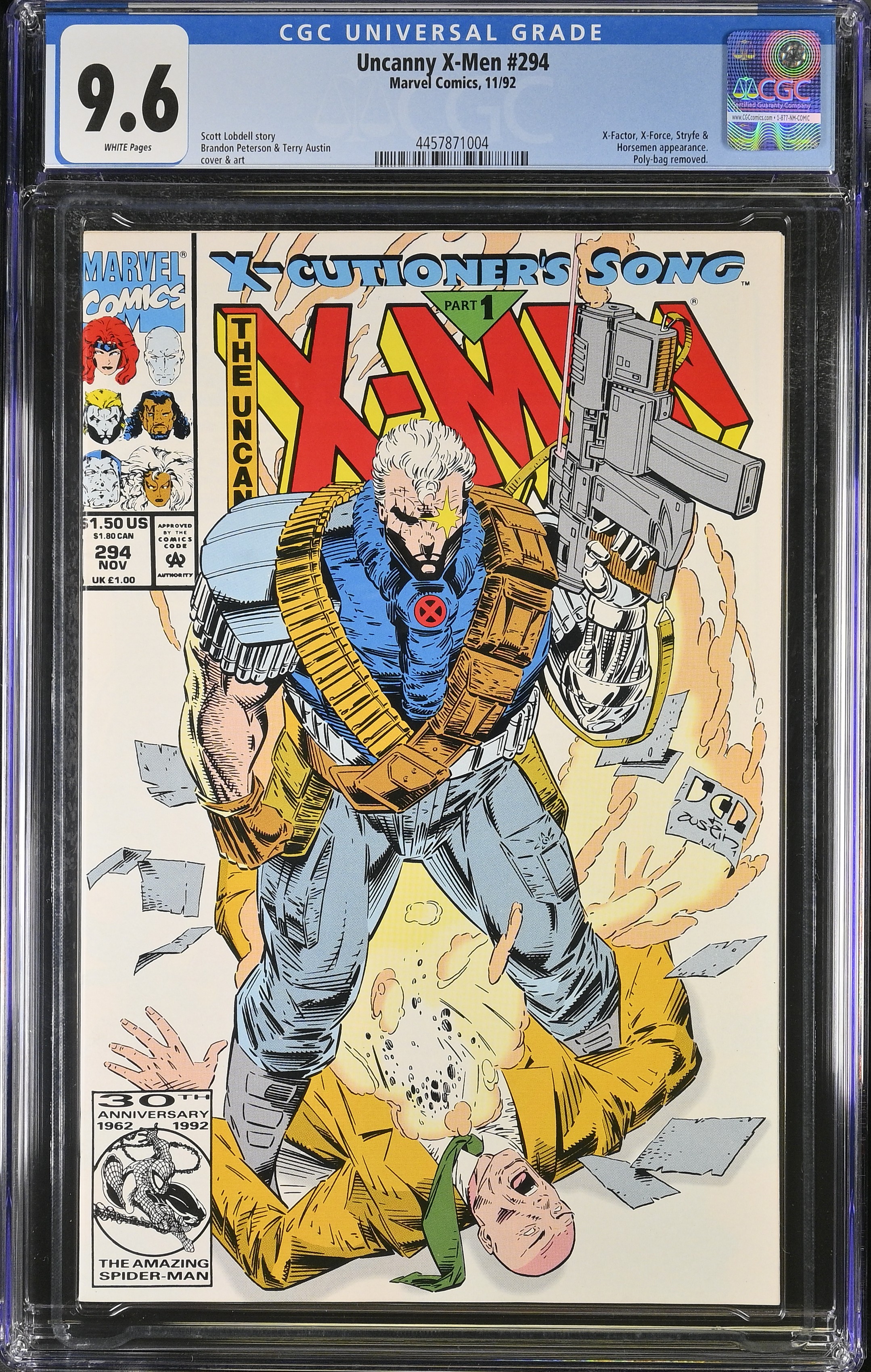 1992 Uncanny X-Men #294 CGC 9.6 Marvel Comics