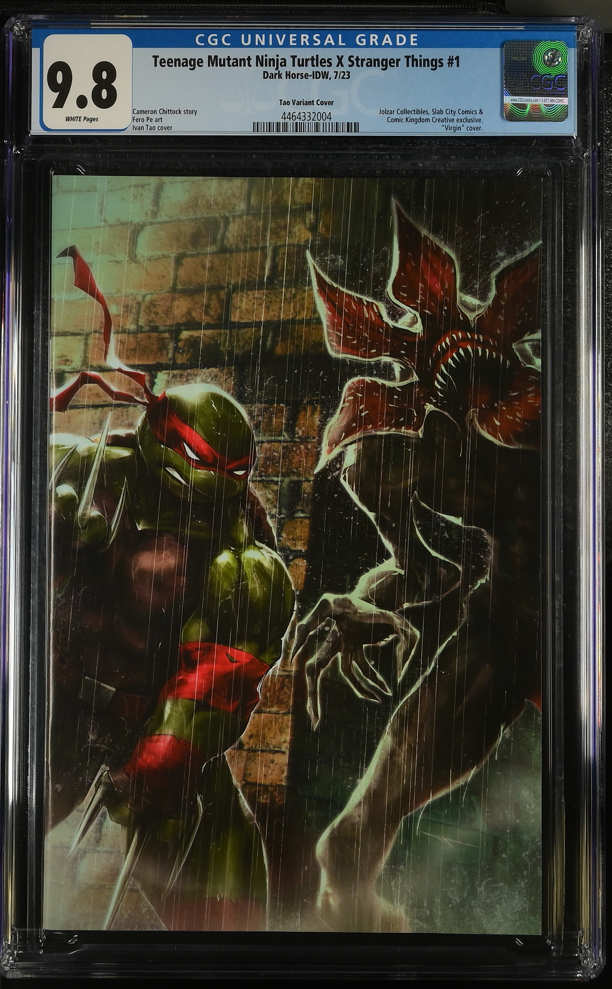IDW Comics TMNT x Stranger Things #1 Ivan Tao Virgin Variant (IDW 2023) CGC 9.8