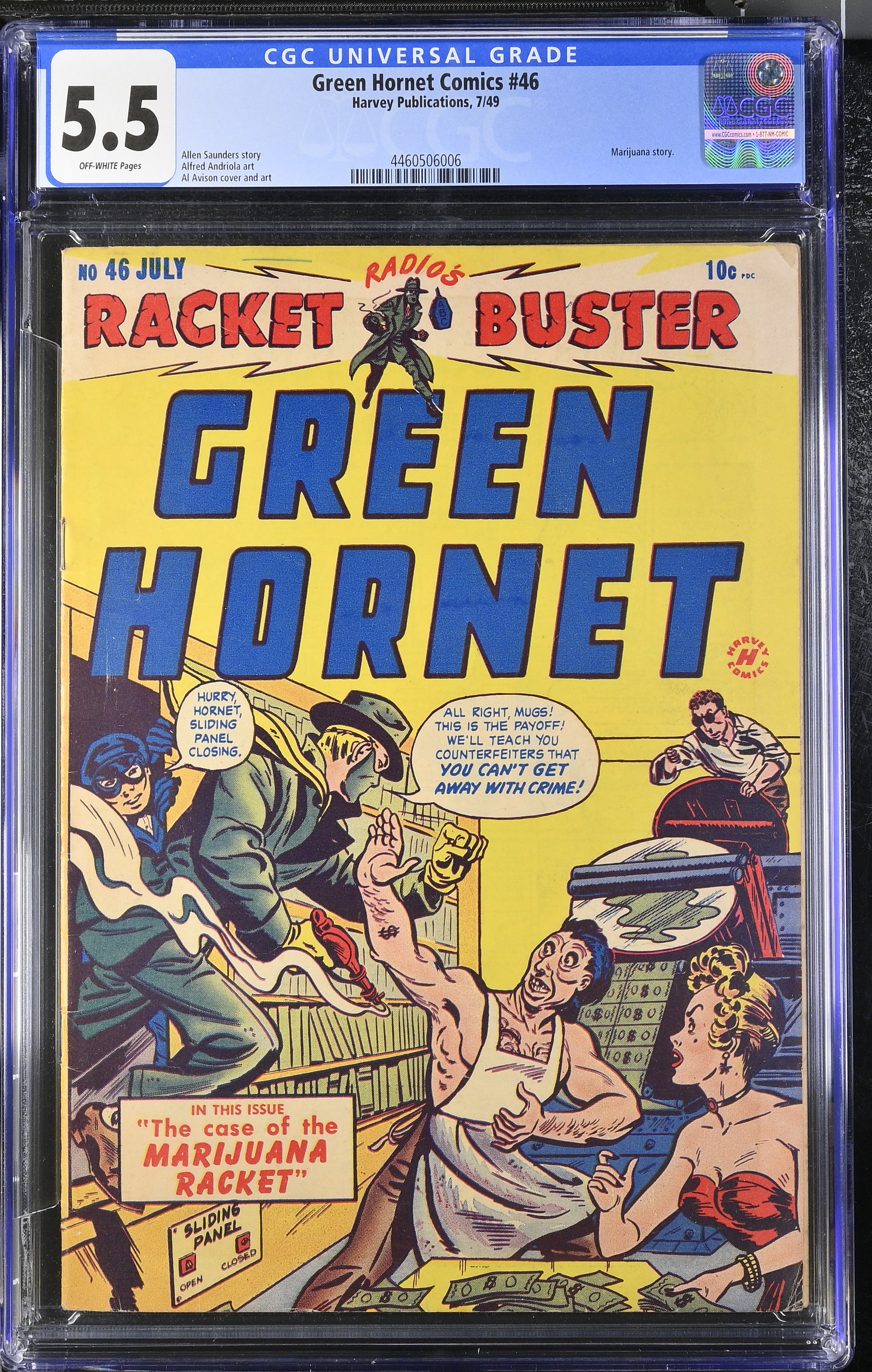1949 Green Hornet Comics #46 CGC 5.5 Harvey Publications
