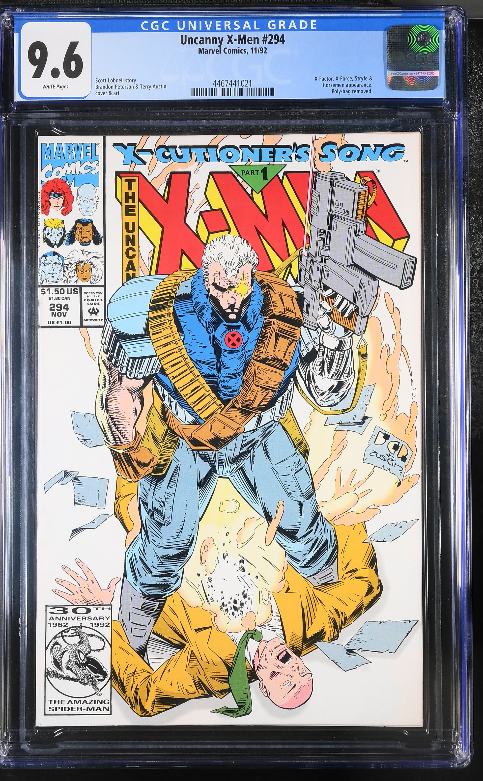 1992 Uncanny X-Men #294 CGC 9.6 Marvel Comics