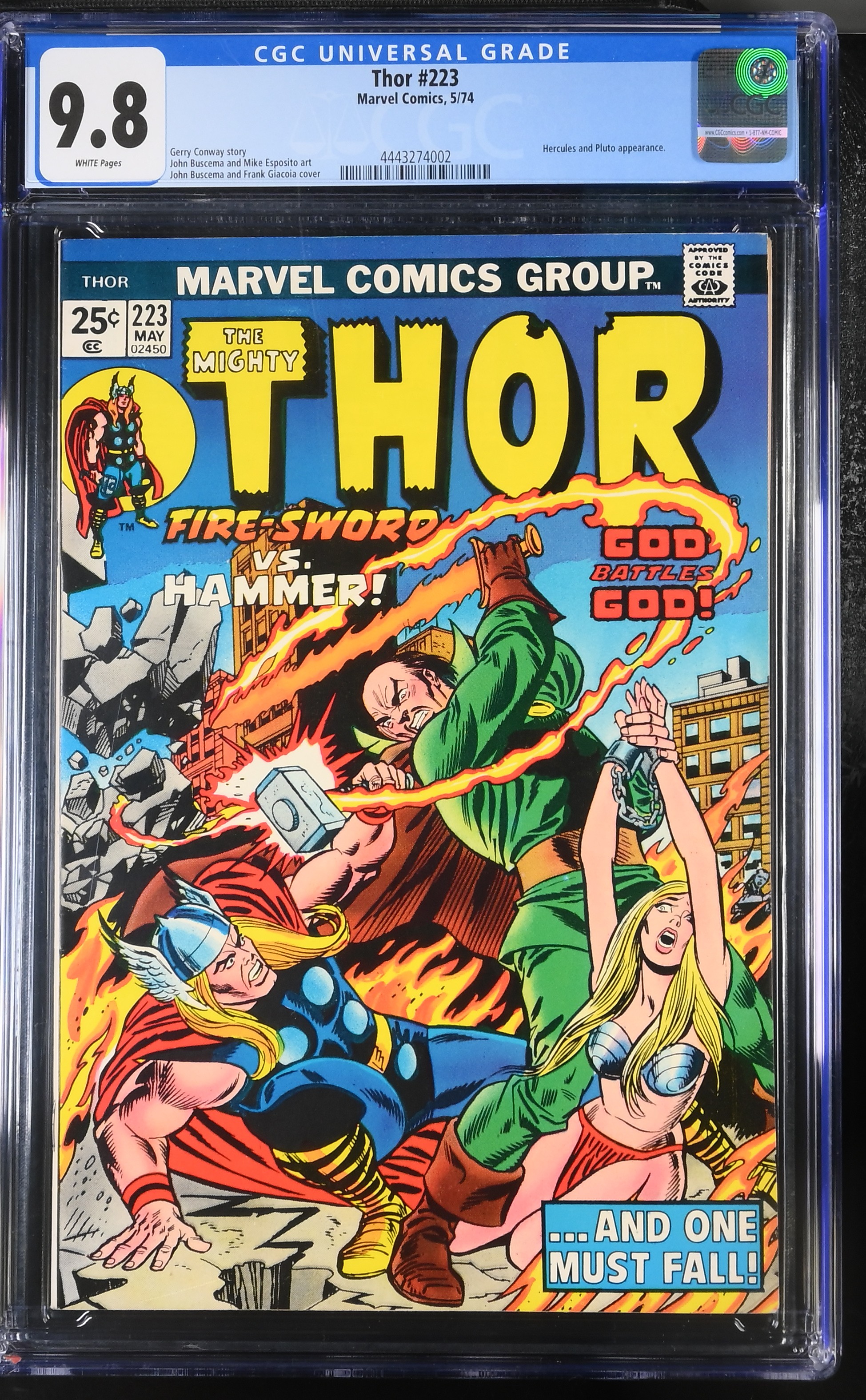 1974 Thor #223 CGC 9.8 Marvel Comics