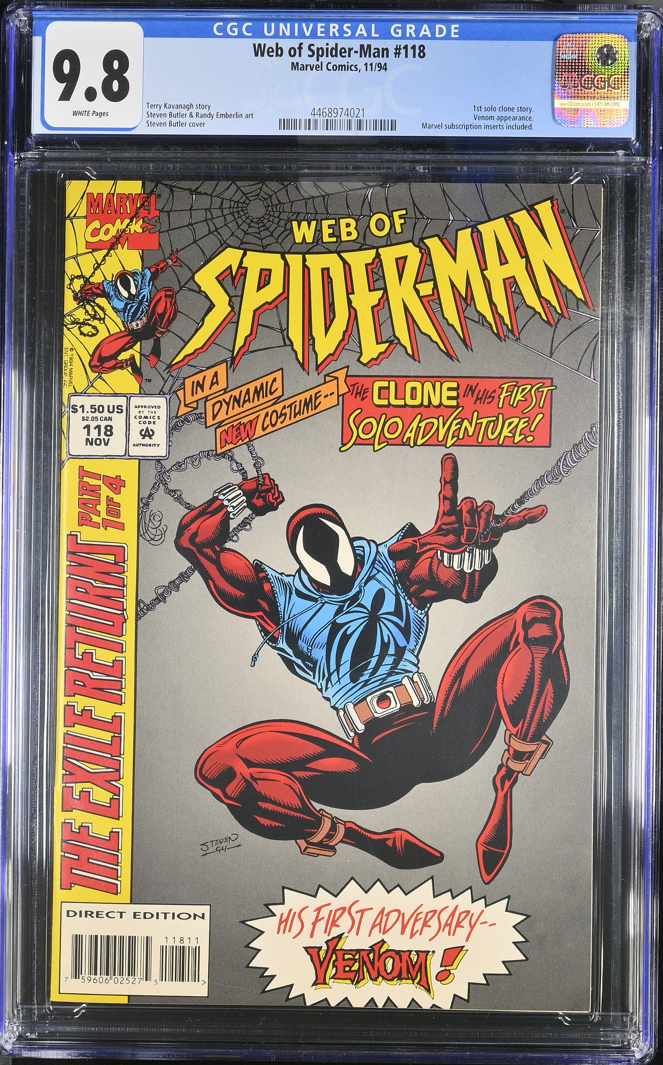 1994 Web of Spider-Man #118 CGC 9.8 Marvel Comics