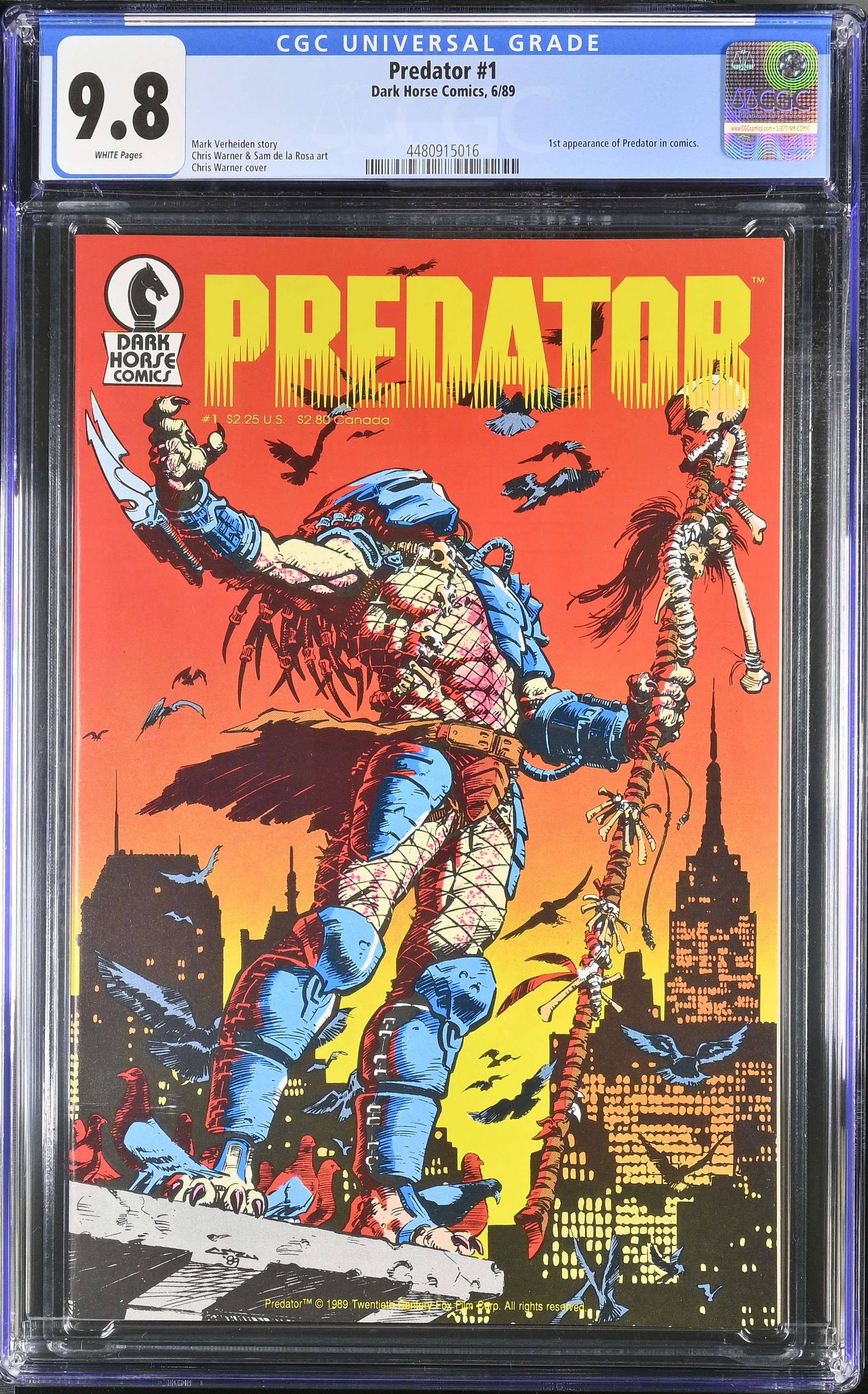 1989 Predator #1 CGC 9.8 Dark Horse Comics