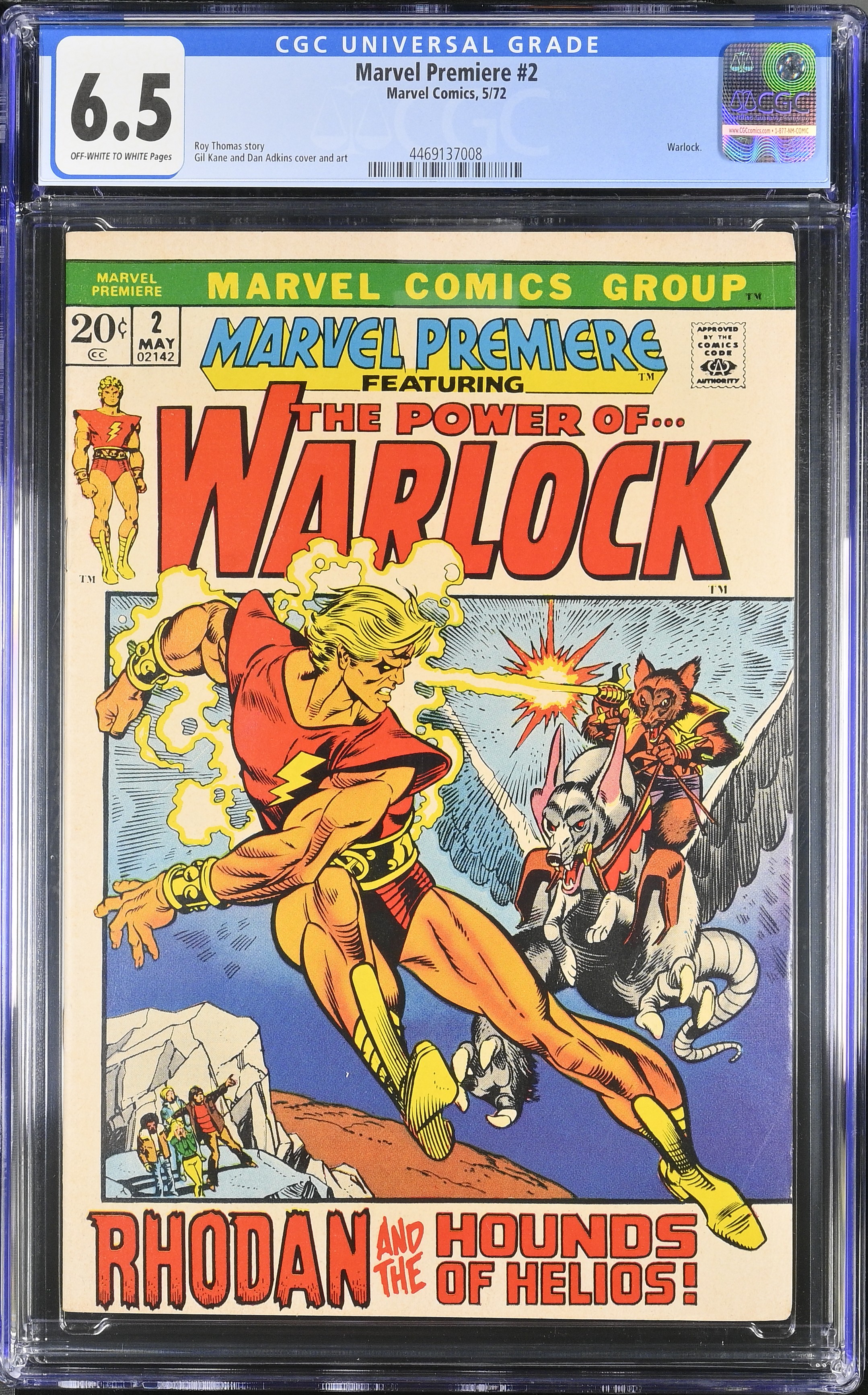 1972 Marvel Premiere #2 CGC 6.5 Marvel Comics