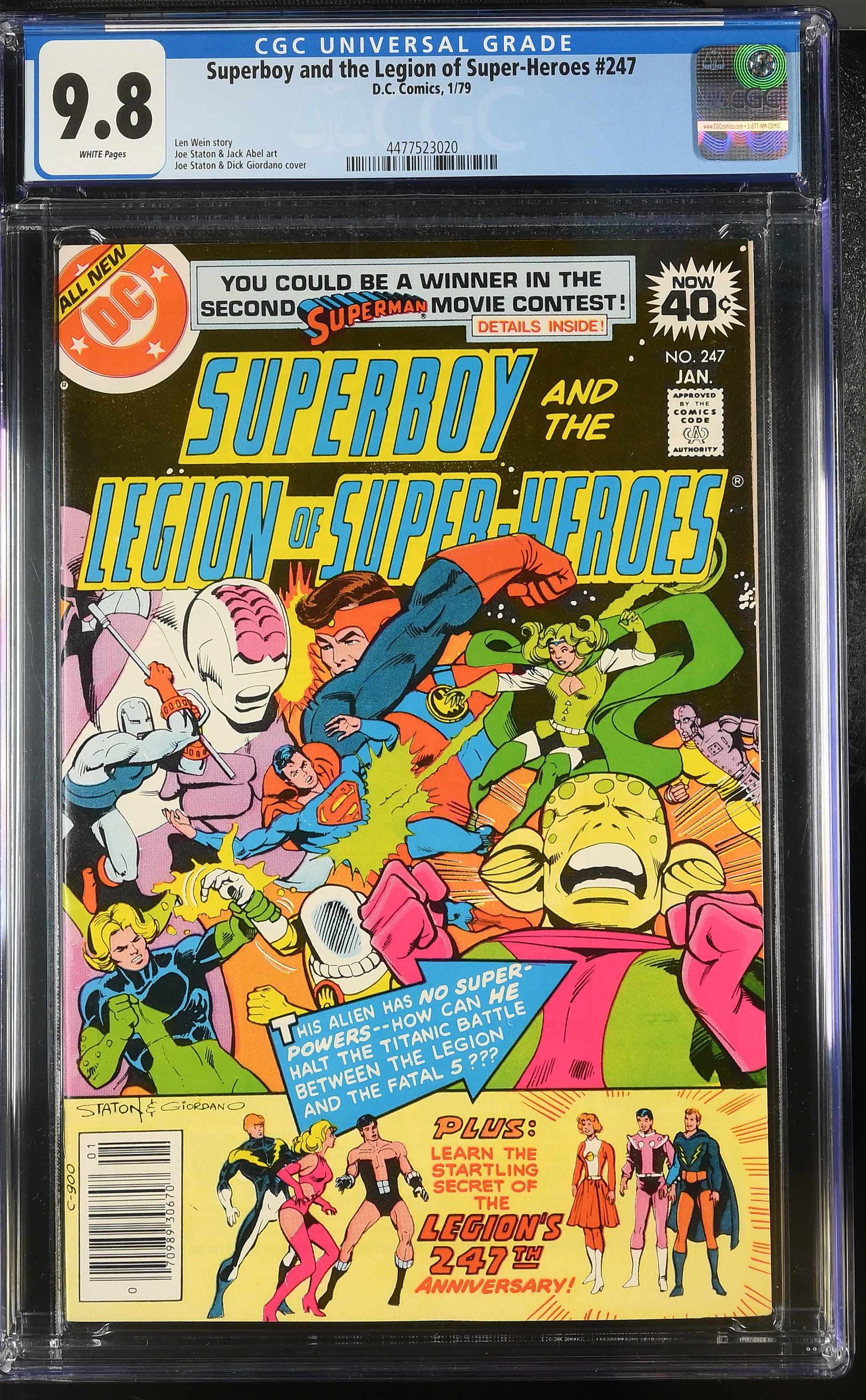 1979 Superboy and the Legion of Super-Heroes #247 CGC 9.8 DC Comics