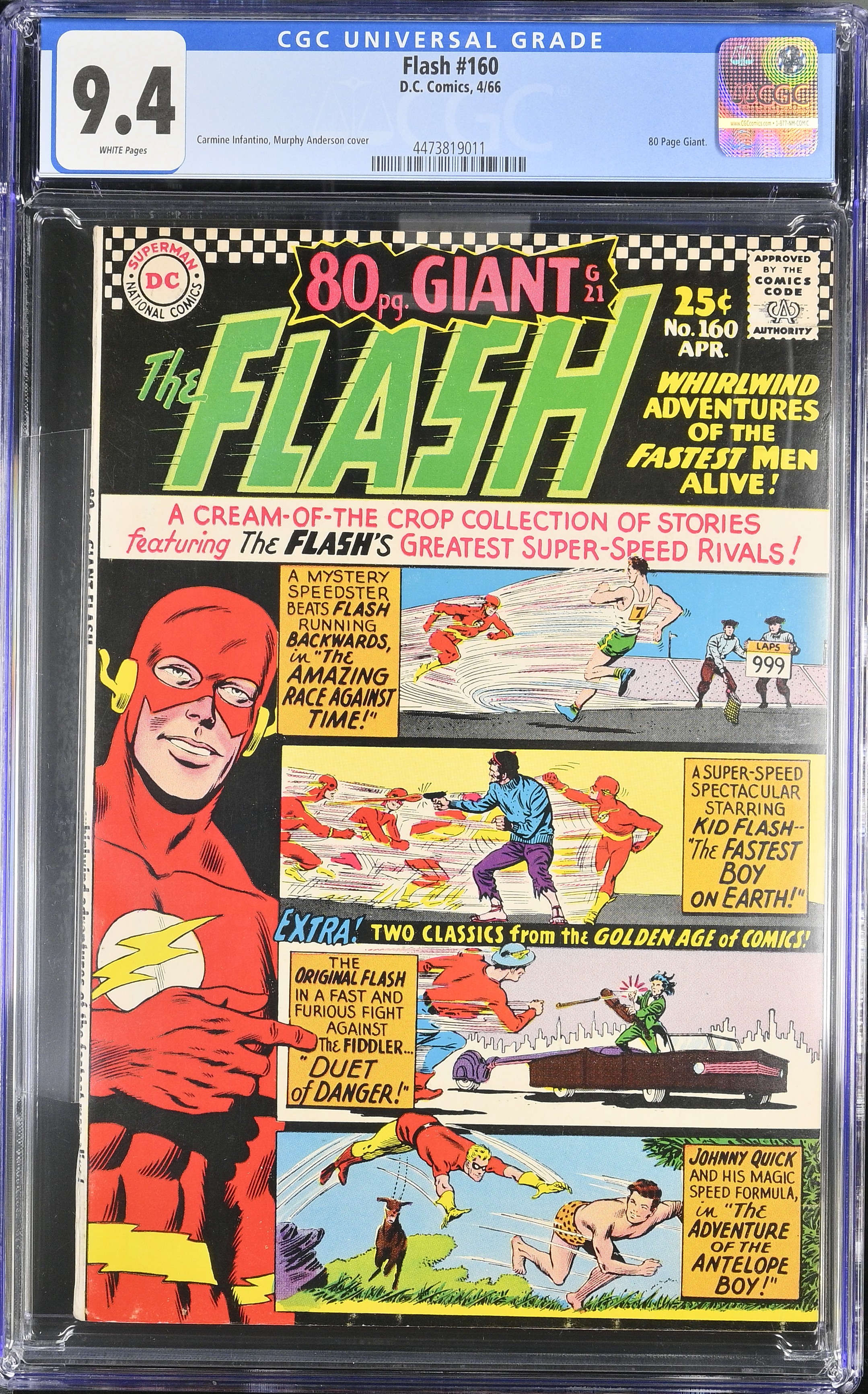 1966 Flash #160 CGC 9.4 DC Comics