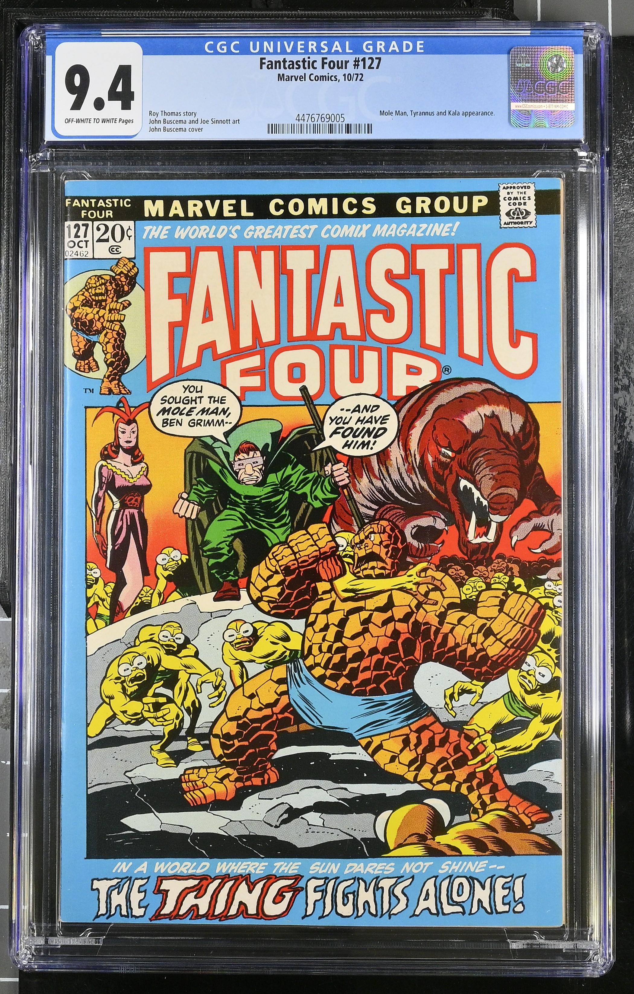 1972 Fantastic Four #127 CGC 9.4 Marvel Comics