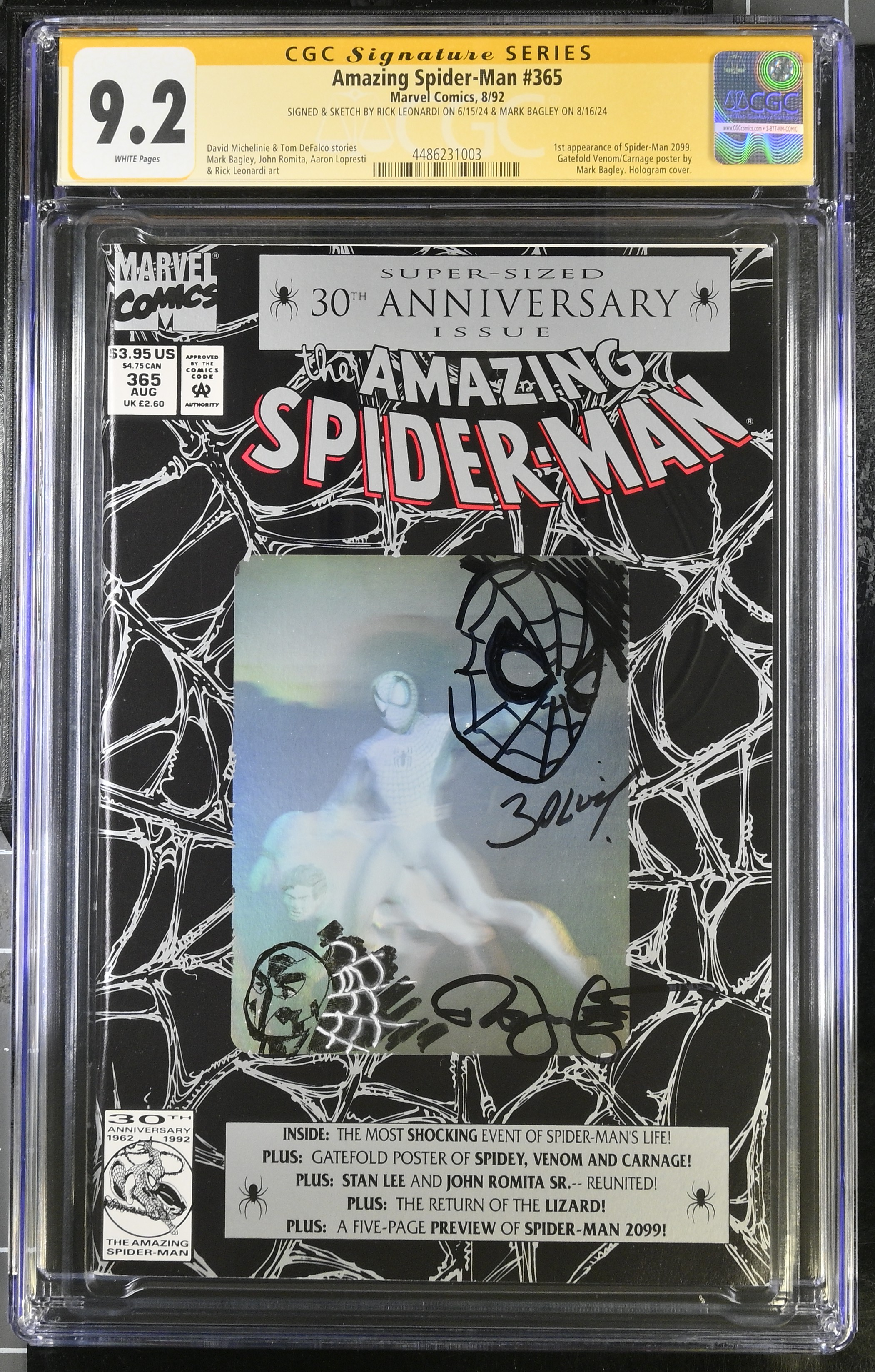 1992 Amazing Spider-Man #365 CGC 9.2 Marvel Comics
