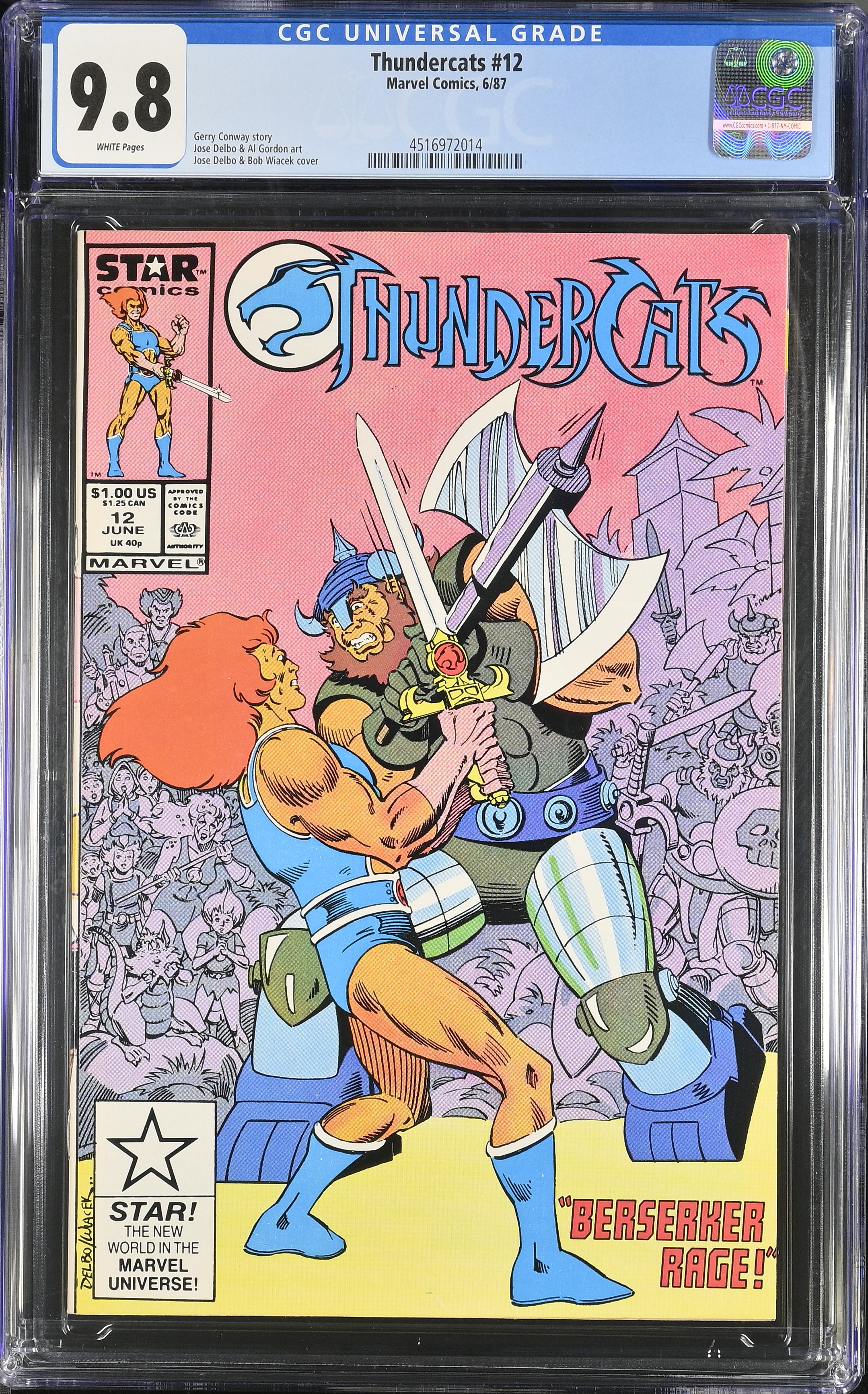 1987 Thundercats #12 CGC 9.8 Marvel Comics