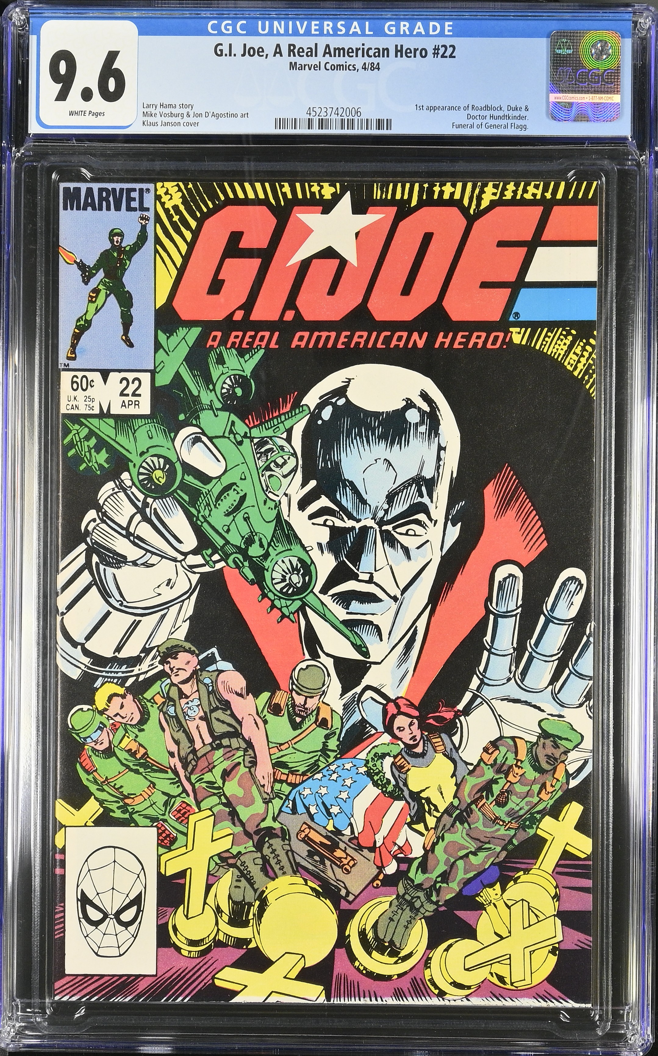 1984 G.I. Joe, A Real American Hero #22 CGC 9.6 Marvel Comics