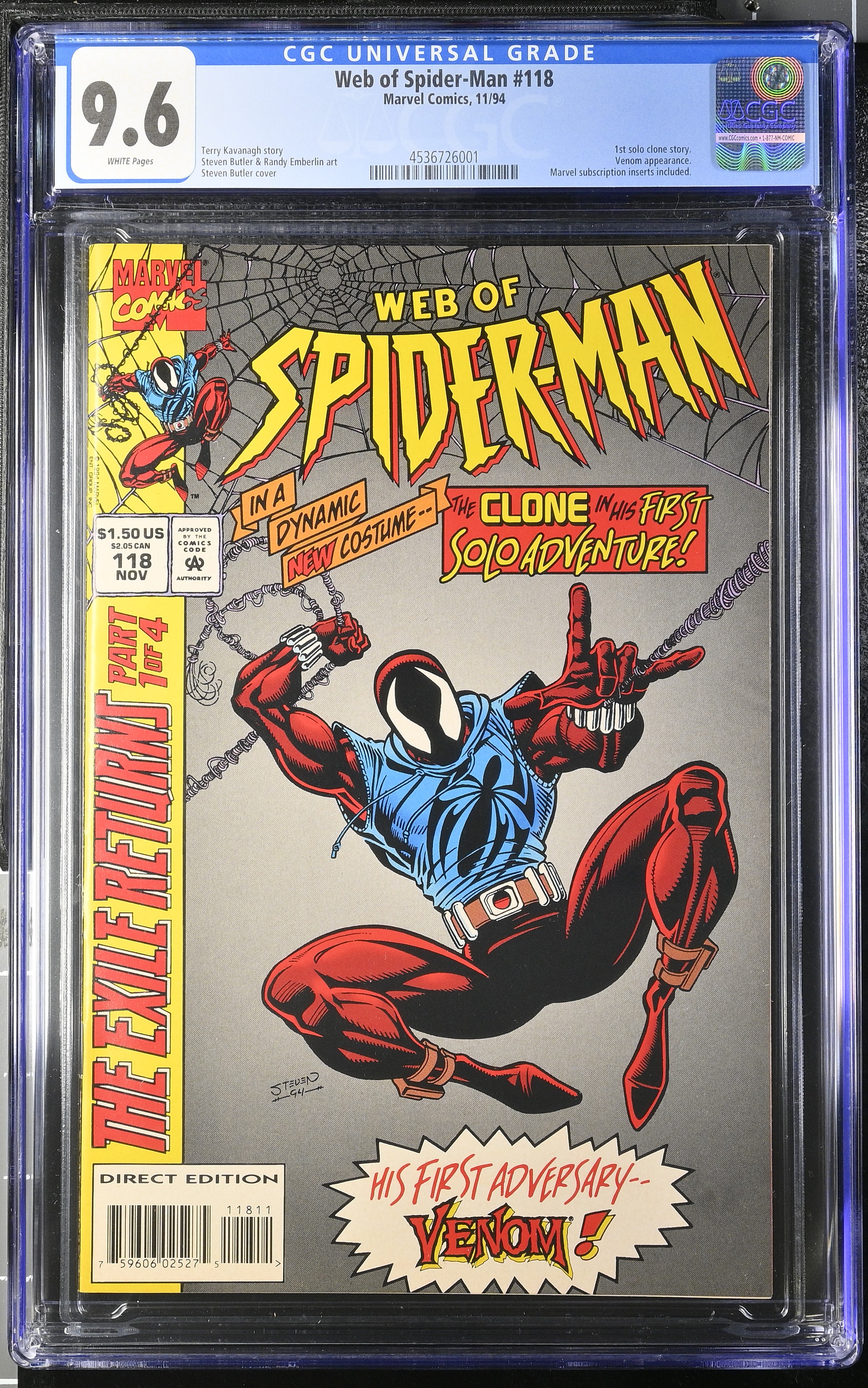 1994 Web of Spider-Man #118 CGC 9.6 Marvel Comics