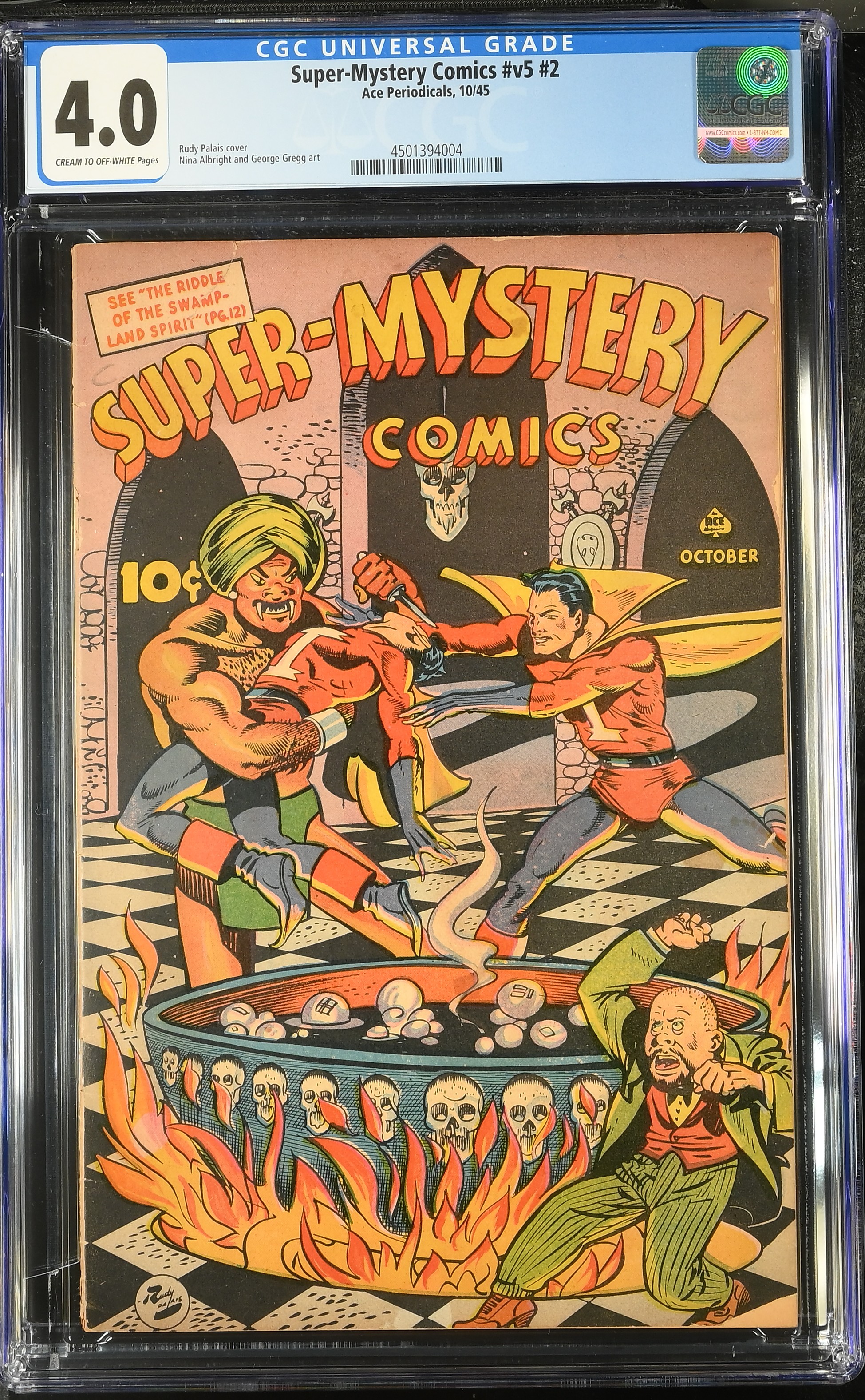 1945 Super-Mystery Comics #v5 #2 CGC 4 Ace Periodicals