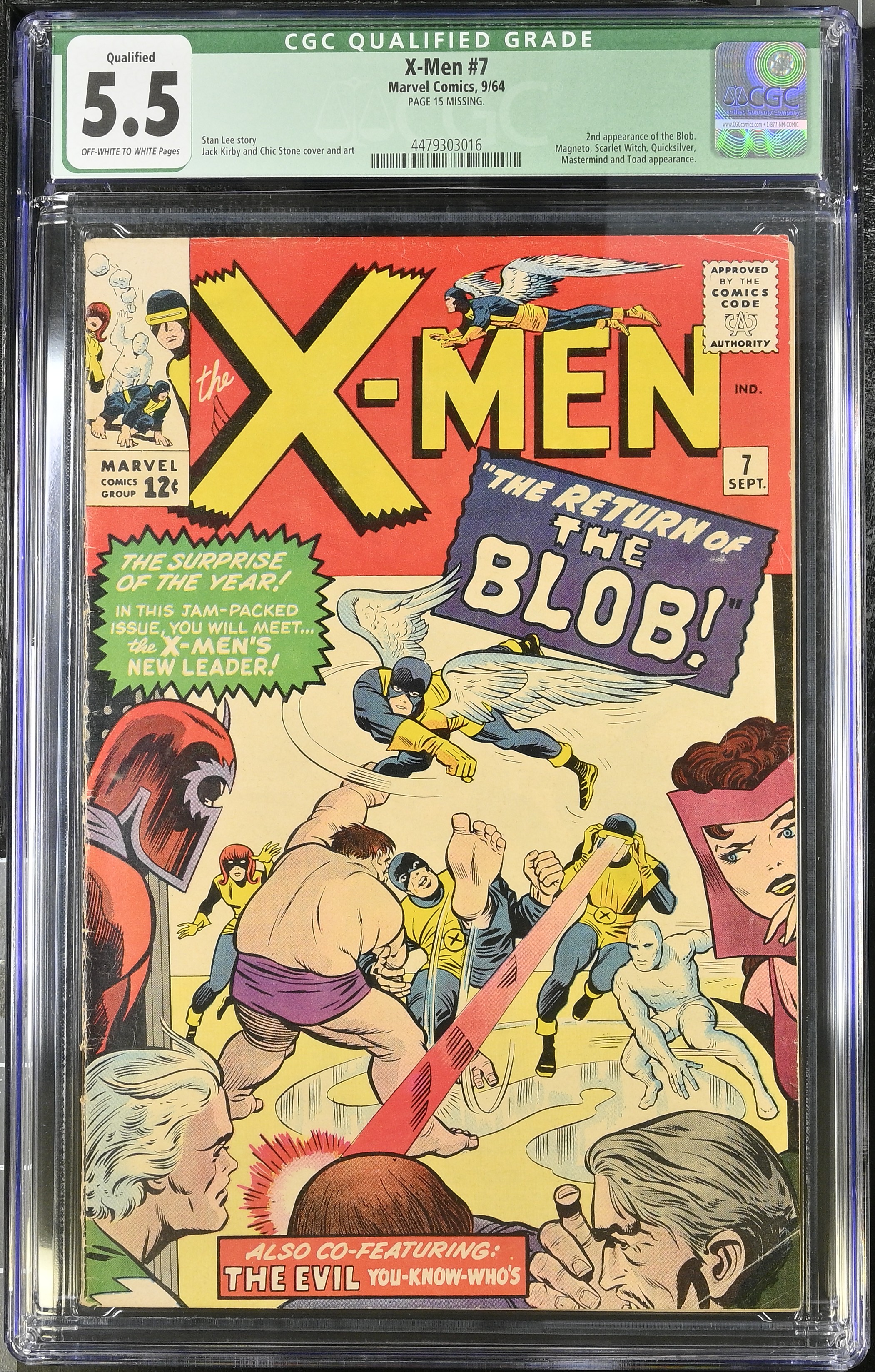 1964 X-Men #7 CGC 5.5 Marvel Comics
