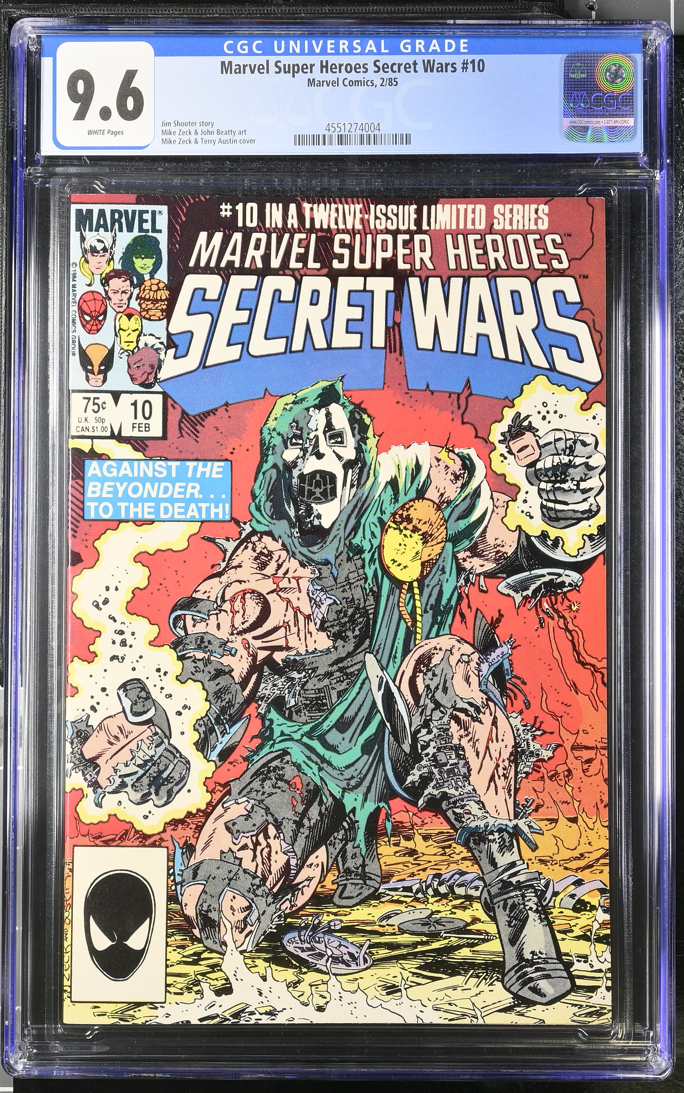 1985 Marvel Super Heroes Secret Wars #10 CGC 9.6 Marvel Comics