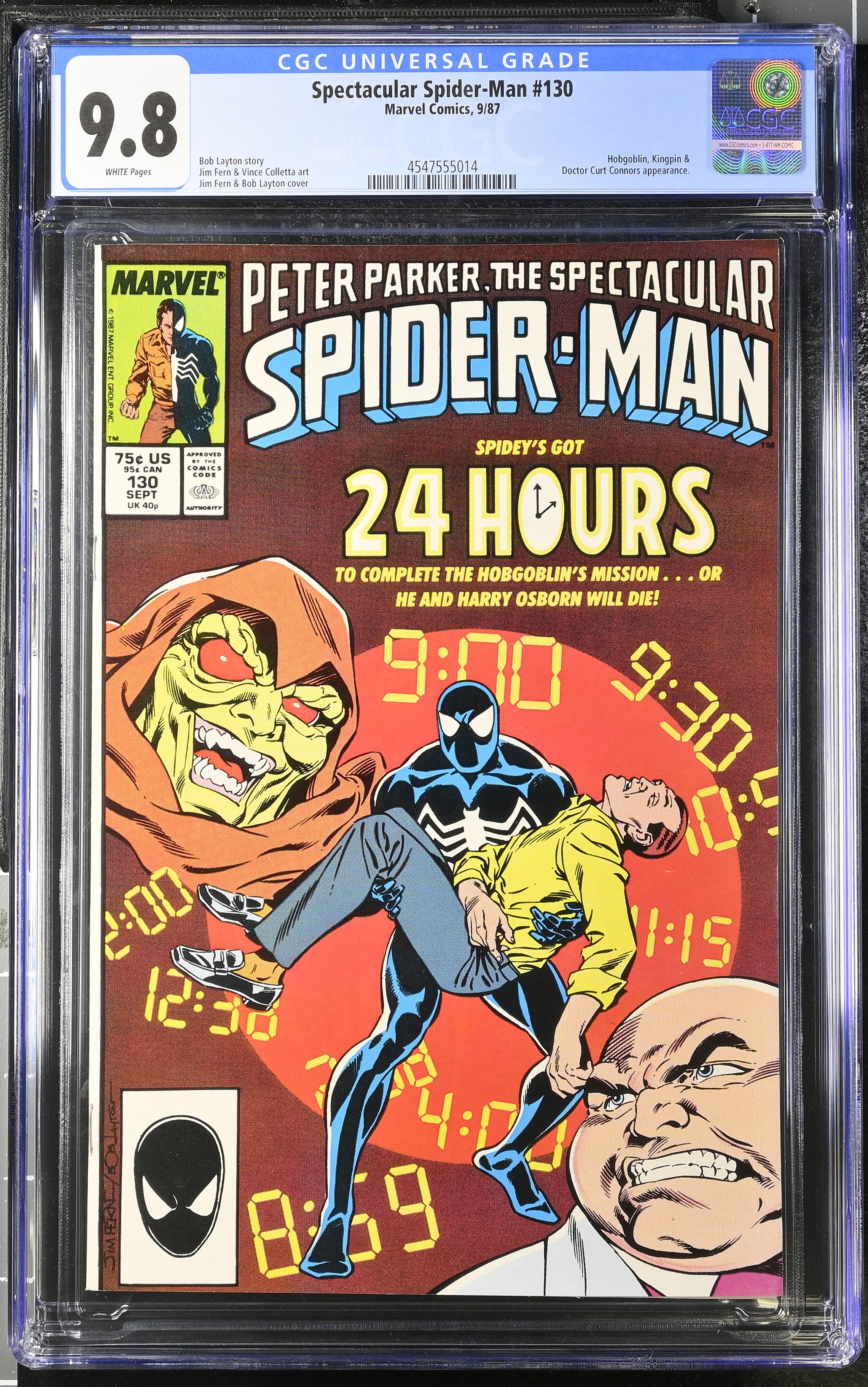 1987 Spectacular Spider-Man #130 CGC 9.8 Marvel Comics