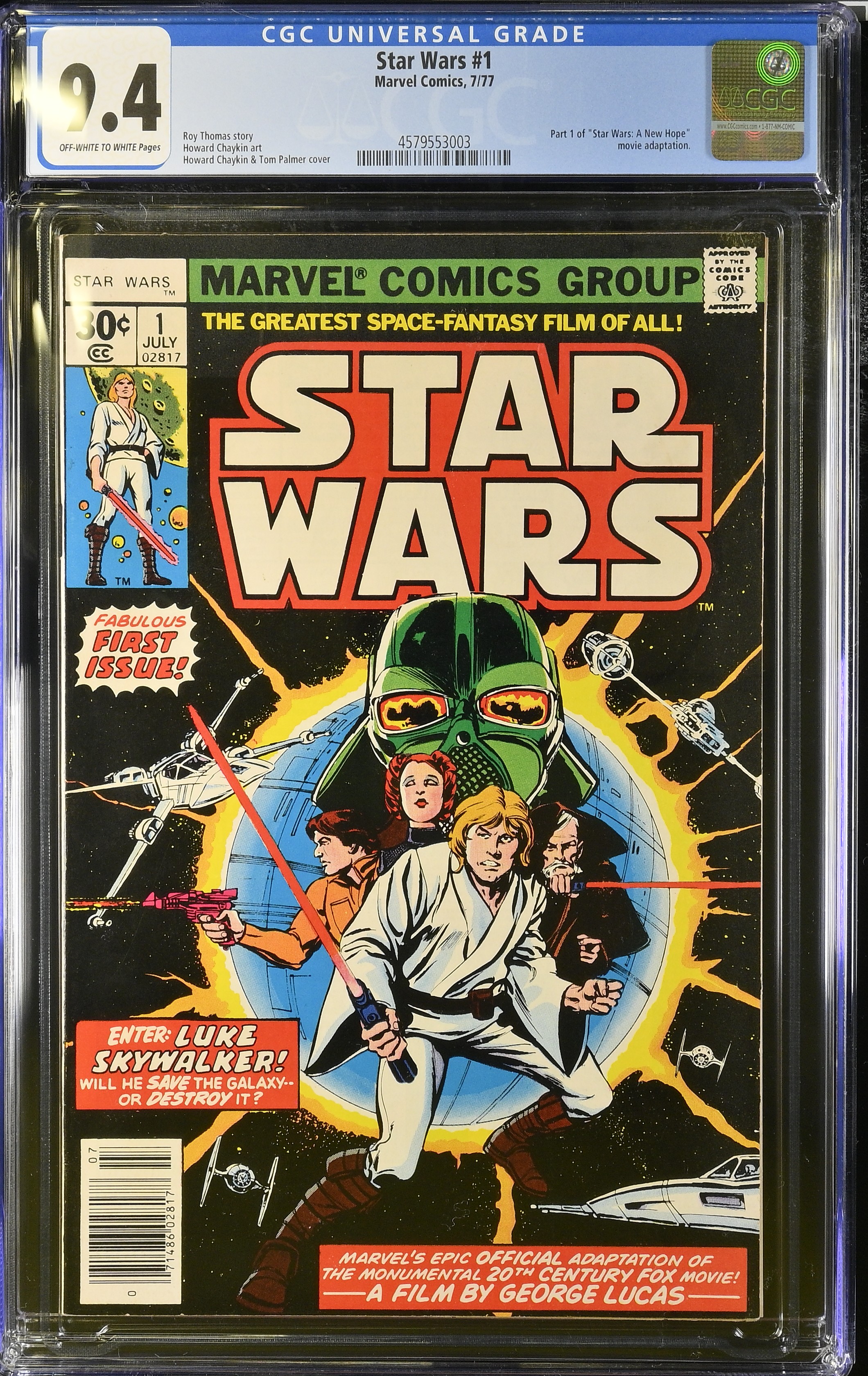 1977 Star Wars #1 CGC 9.4 Marvel Comics