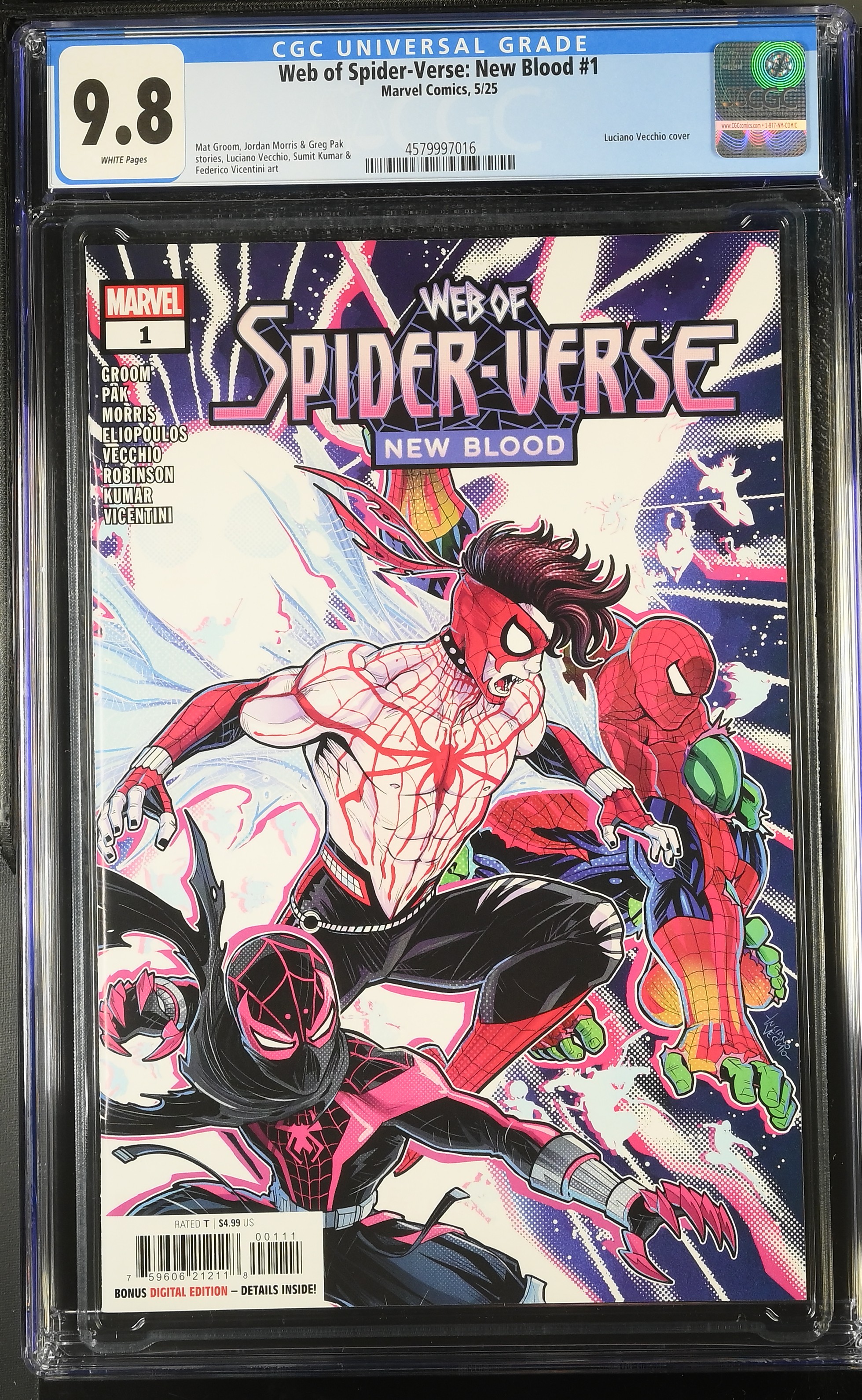 Marvel Comics 2025 Marvel Comics Web Of Spider-Verse New Blood #1 Cover A CGC 9.8