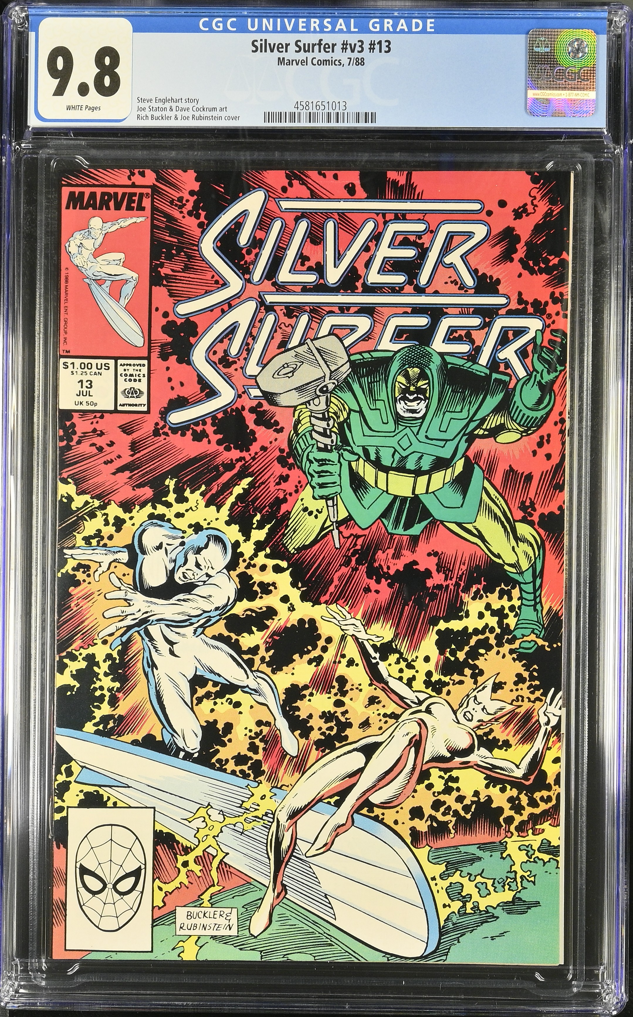 1988 Silver Surfer #v3 #13 CGC 9.8 Marvel Comics