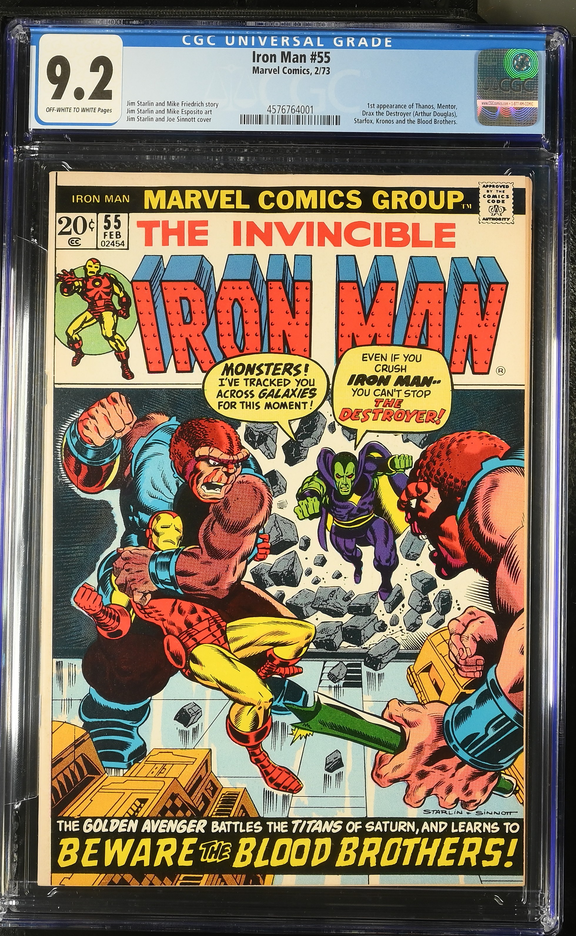 1973 Iron Man #55 CGC 9.2 Marvel Comics