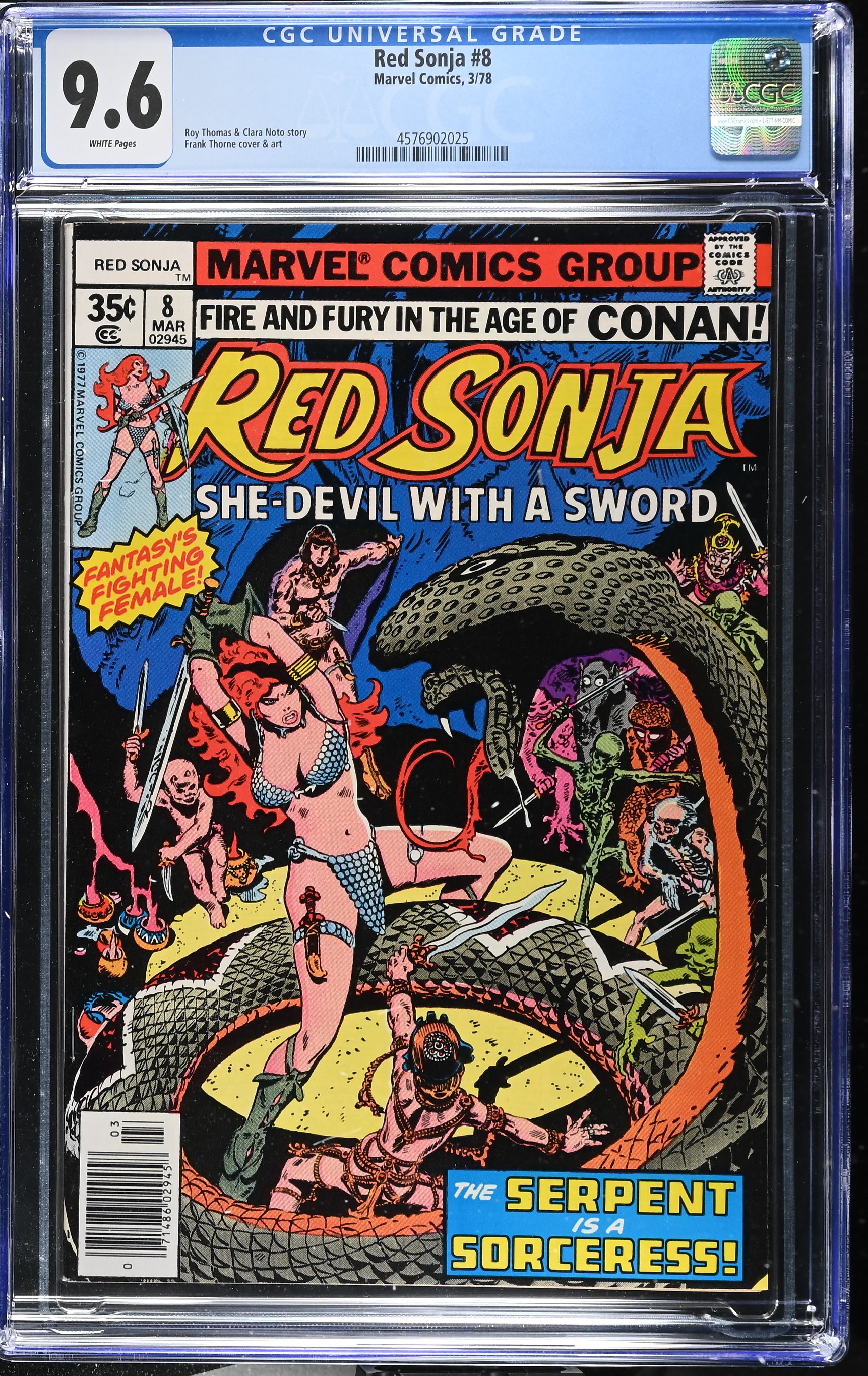 1978 Red Sonja #8 CGC 9.6 Marvel Comics