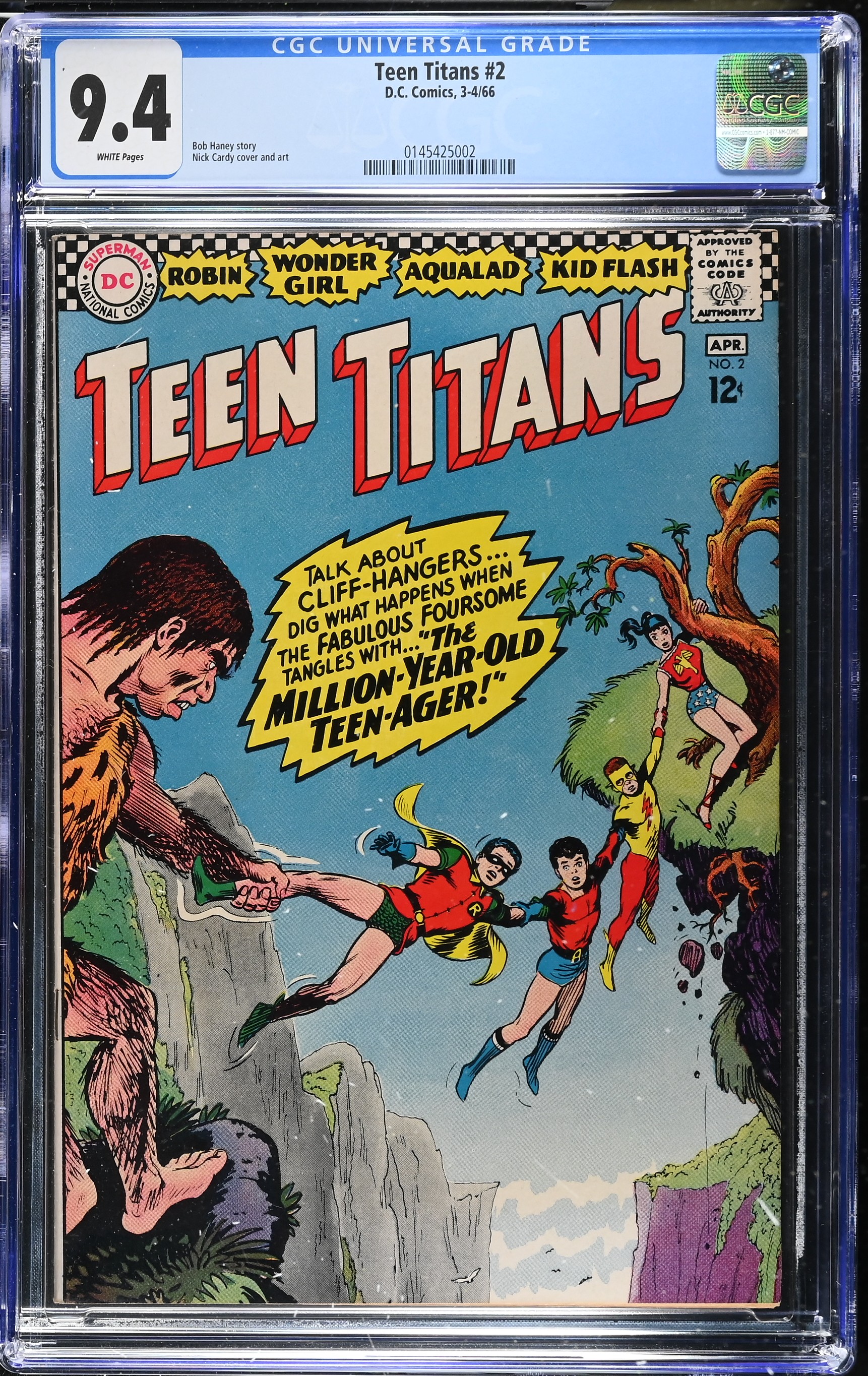 1966 Teen Titans #2 CGC 9.4 DC Comics