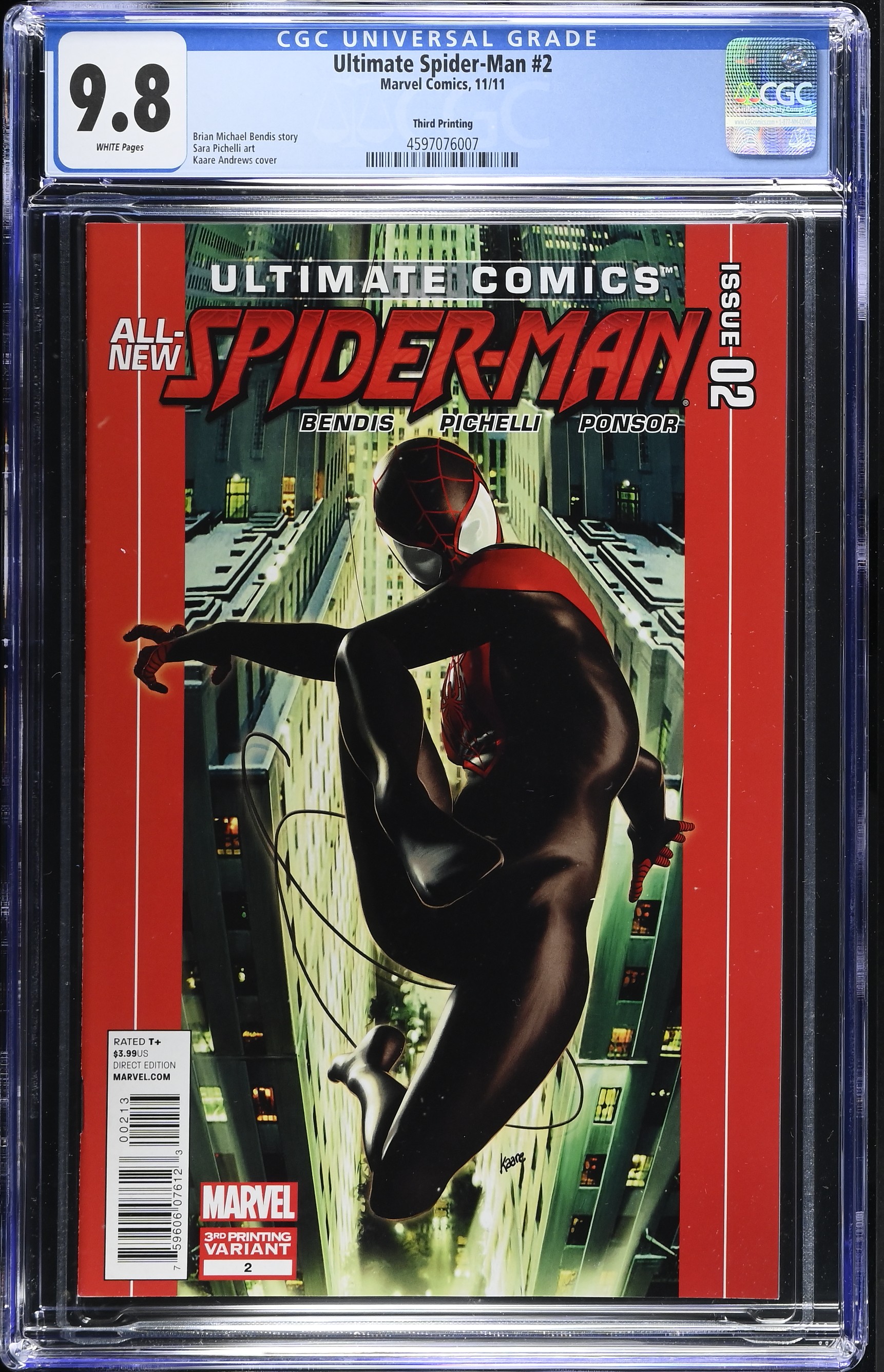2011 Ultimate Spider-Man #2 CGC 9.8 Marvel Comics