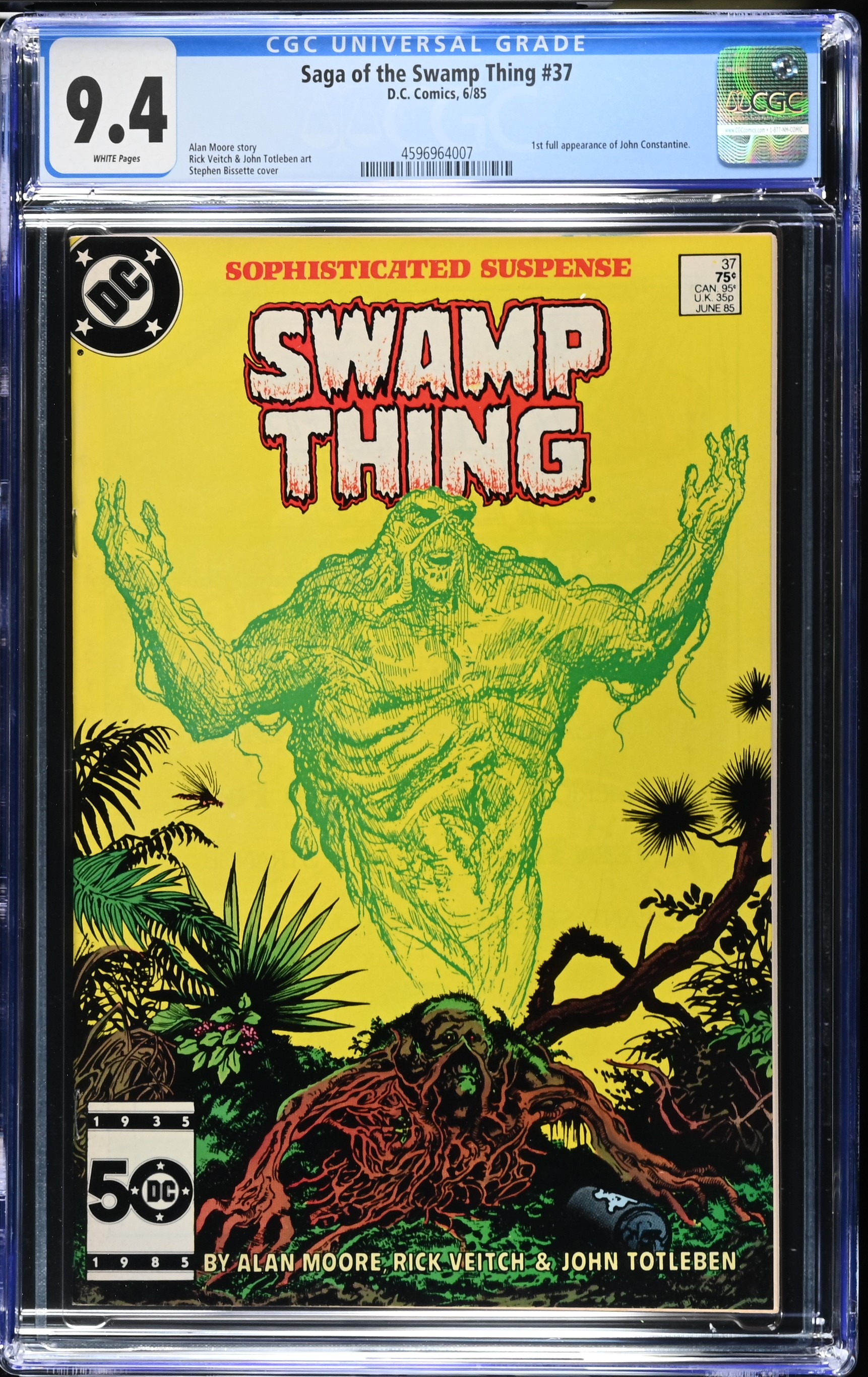 1985 Saga of the Swamp Thing #37 CGC 9.4 DC Comics
