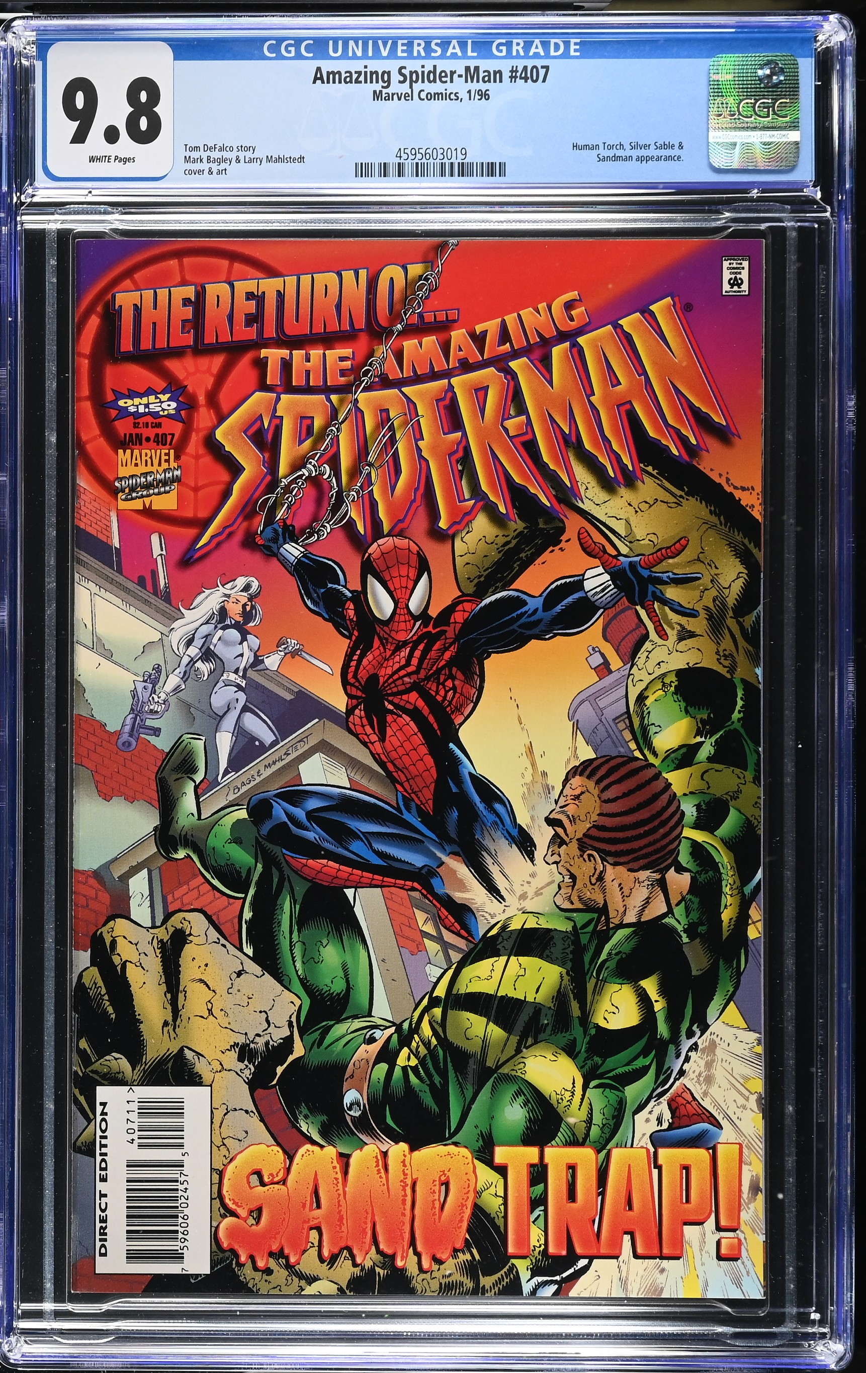 1996 Amazing Spider-Man #407 CGC 9.8 Marvel Comics