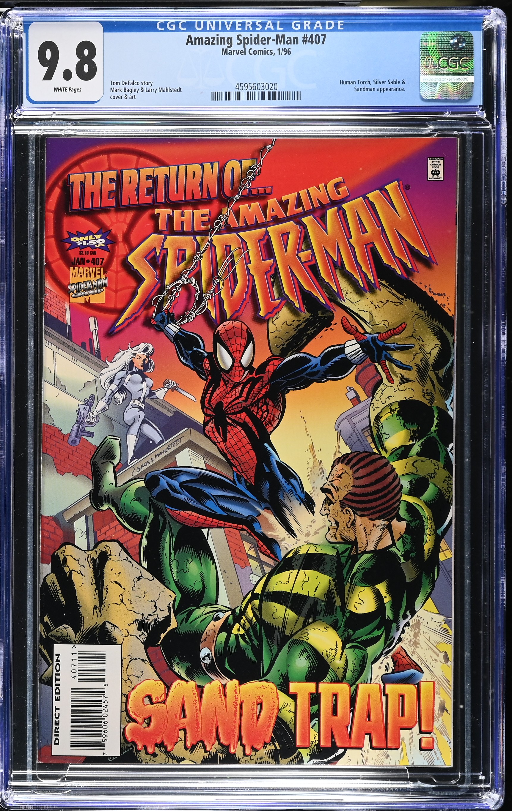 1996 Amazing Spider-Man #407 CGC 9.8 Marvel Comics
