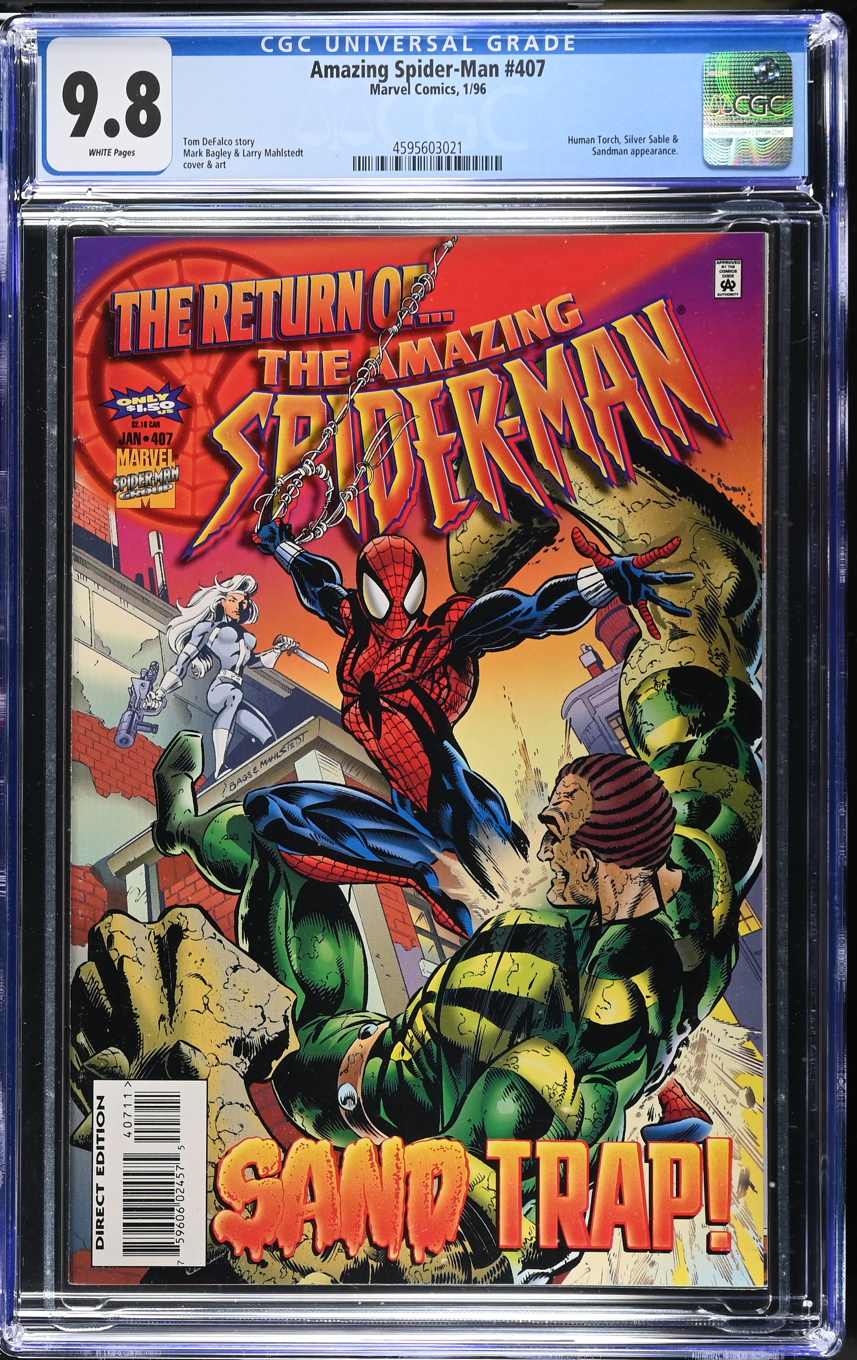 1996 Amazing Spider-Man #407 CGC 9.8 Marvel Comics