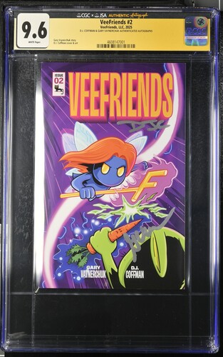 VeeFriends - 2025 VeeFriends #2 D.J. COFFMAN & GARY VAYNERCHUK AUTHENTICATED AUTOGRAPHS CGC 9.6