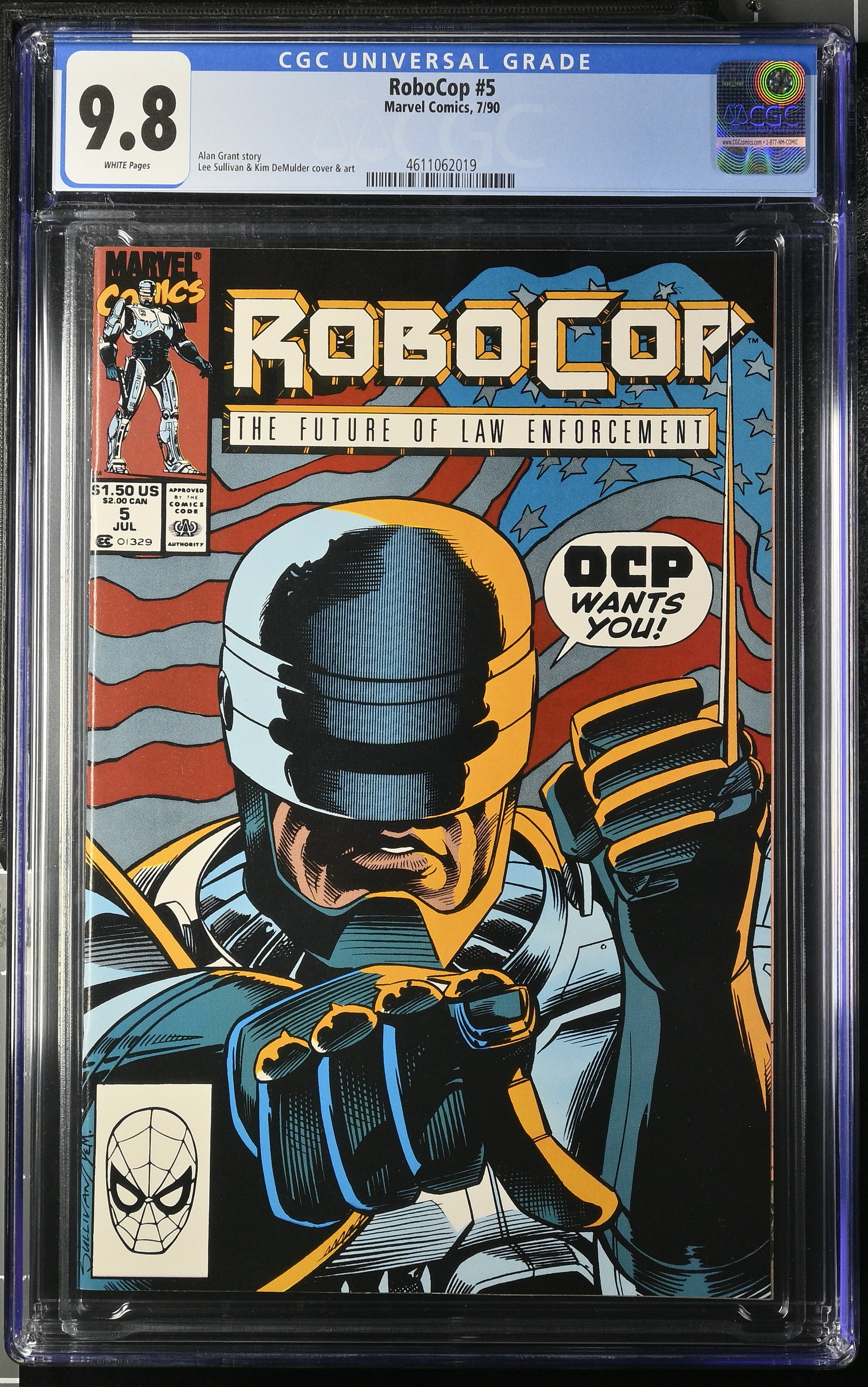 1990 RoboCop #5 CGC 9.8 Marvel Comics