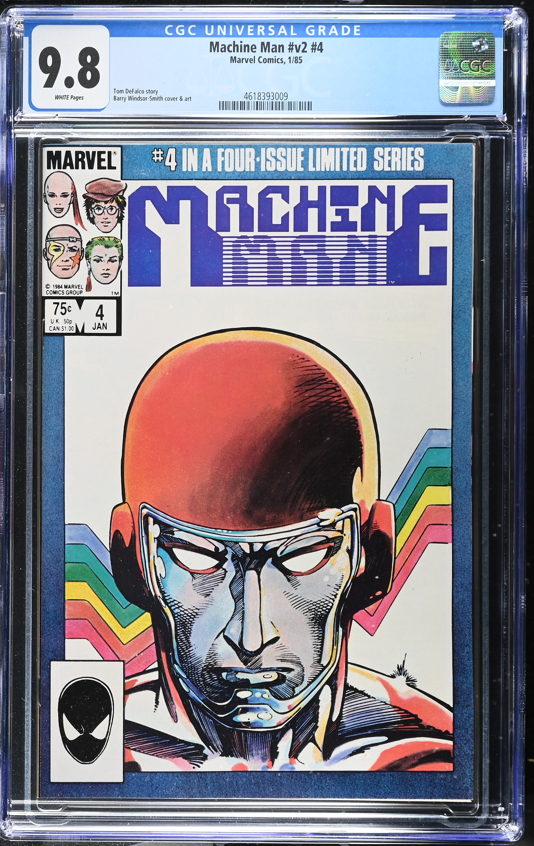 1985 Machine Man #v2 #4 CGC 9.8 Marvel Comics