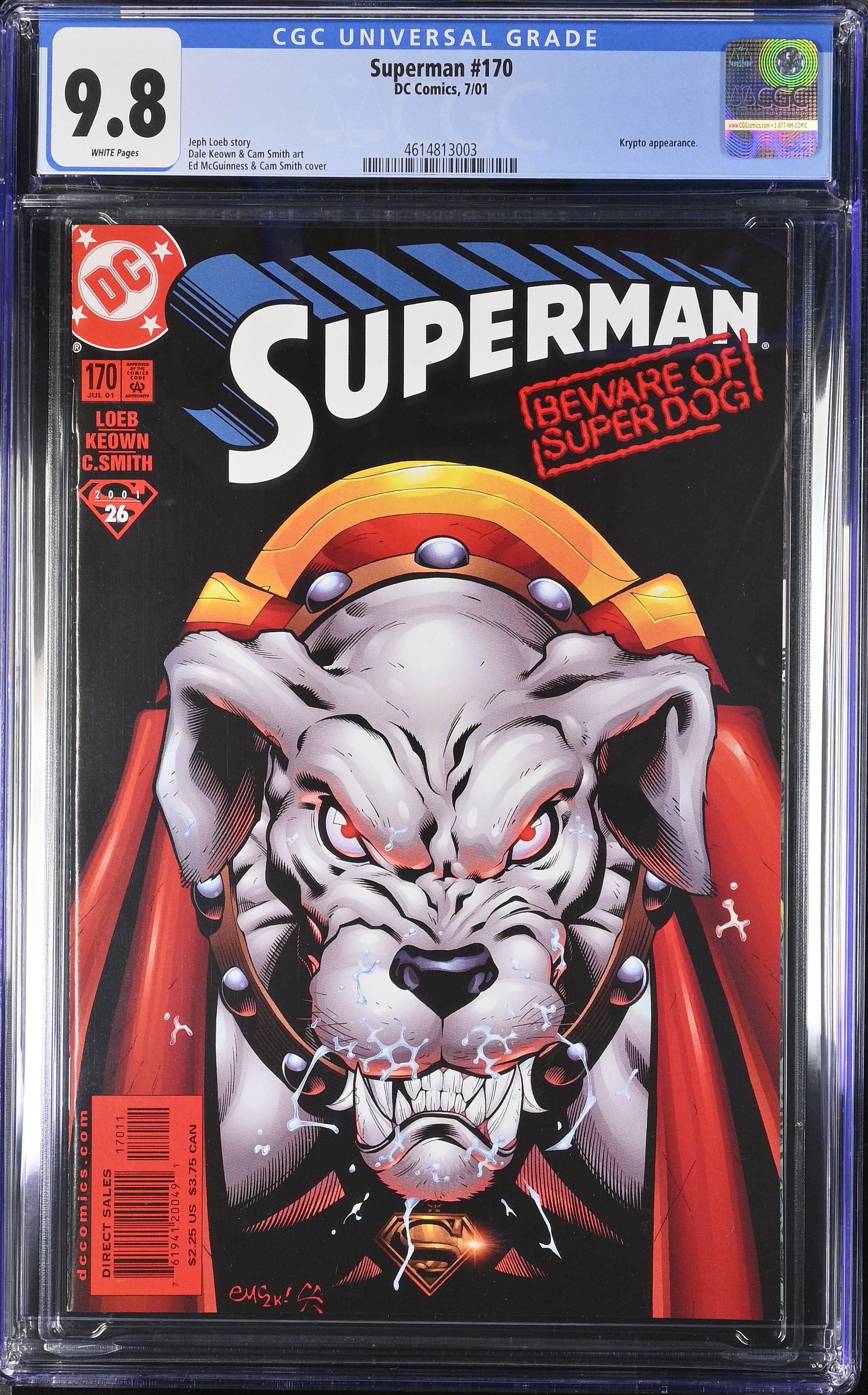 2001 Superman #170 CGC 9.8 DC Comics