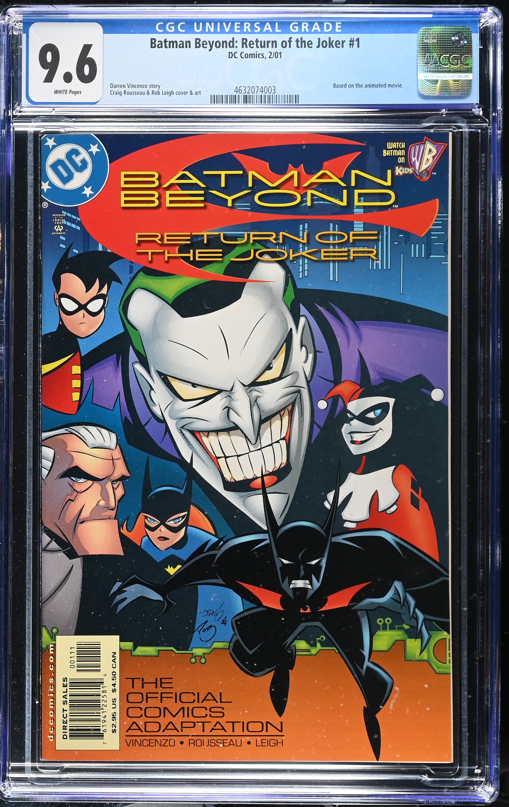 2001 Batman Beyond: Return of the Joker #1 CGC 9.6 DC Comics
