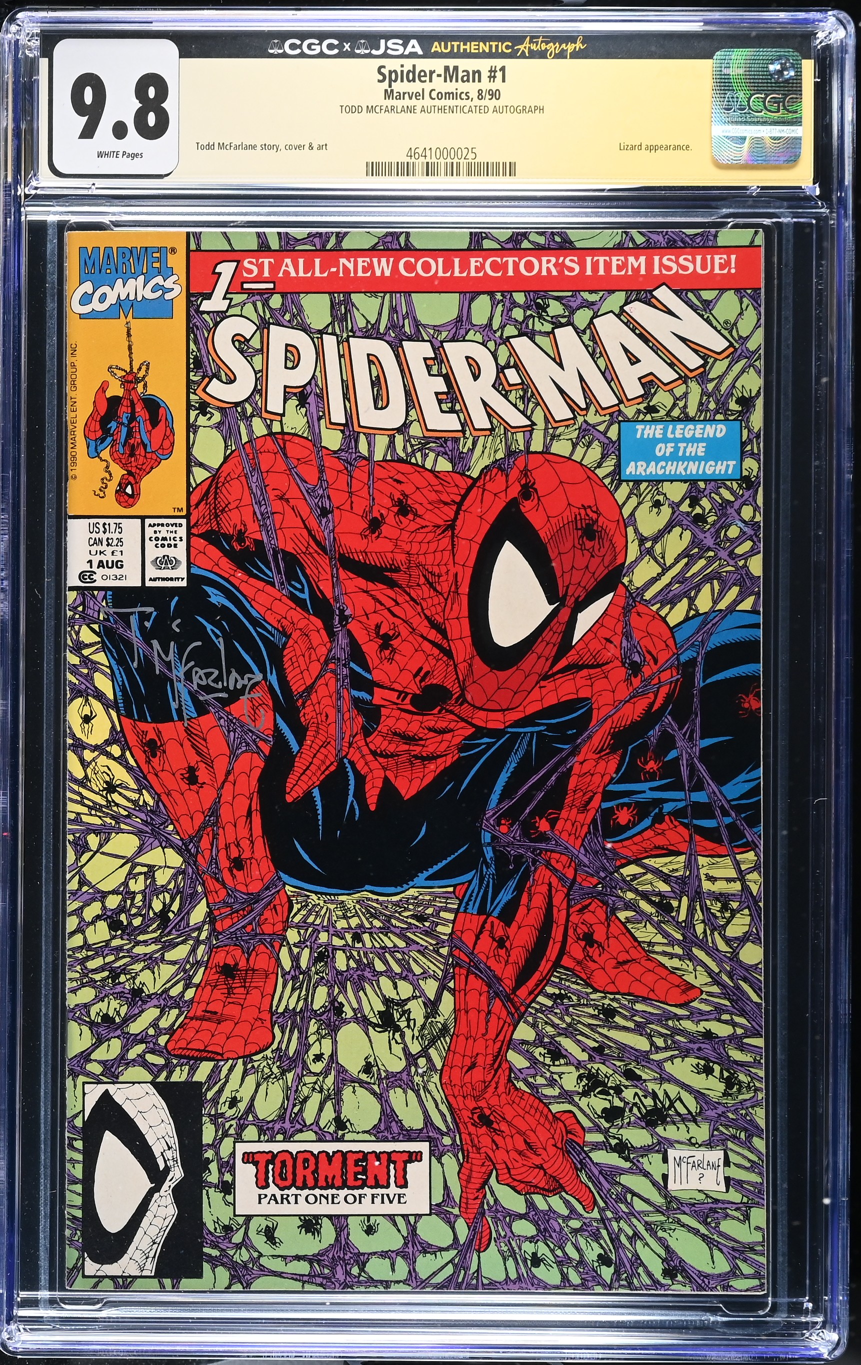 1990 Spider-Man #1 CGC 9.8 Marvel Comics