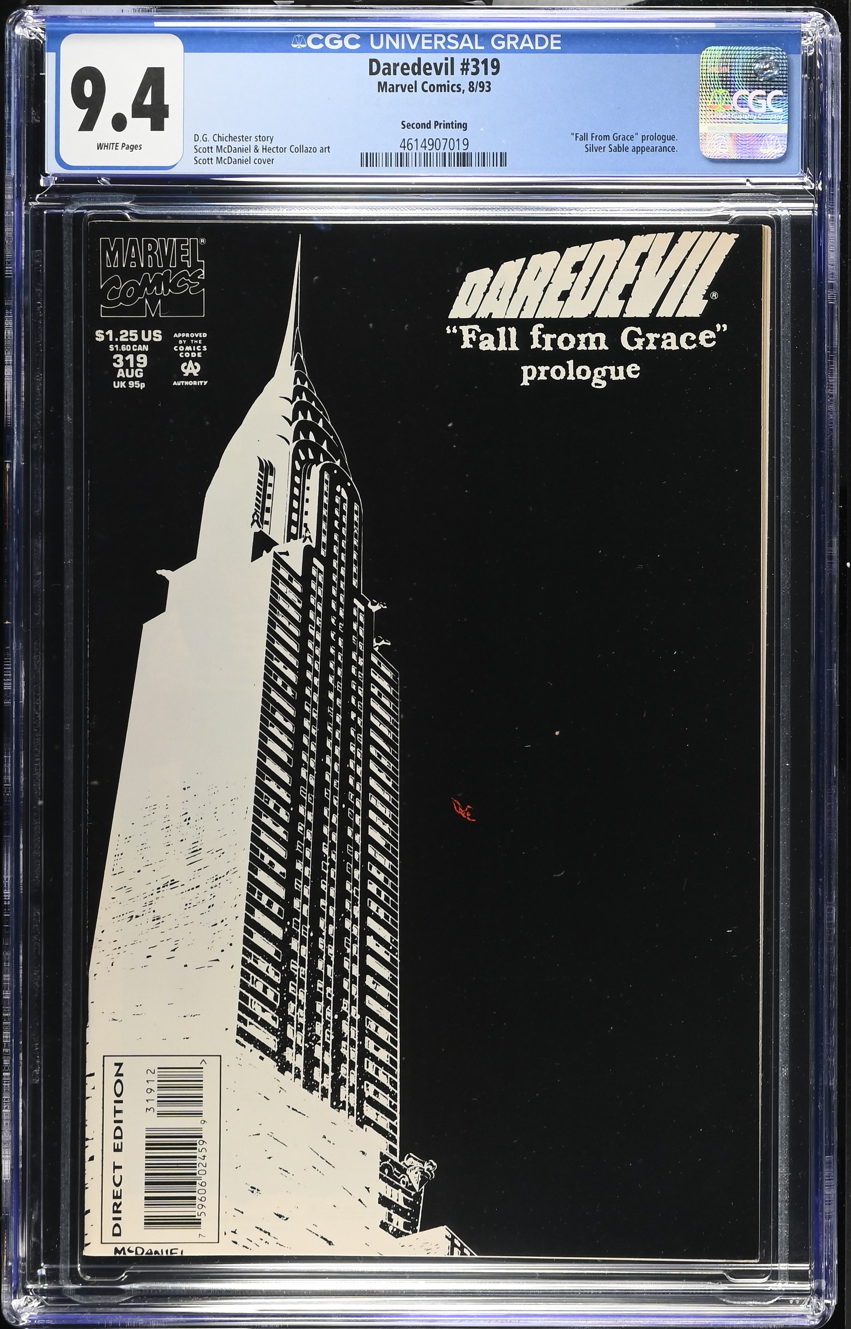 1993 Daredevil #319 CGC 9.4 Marvel Comics