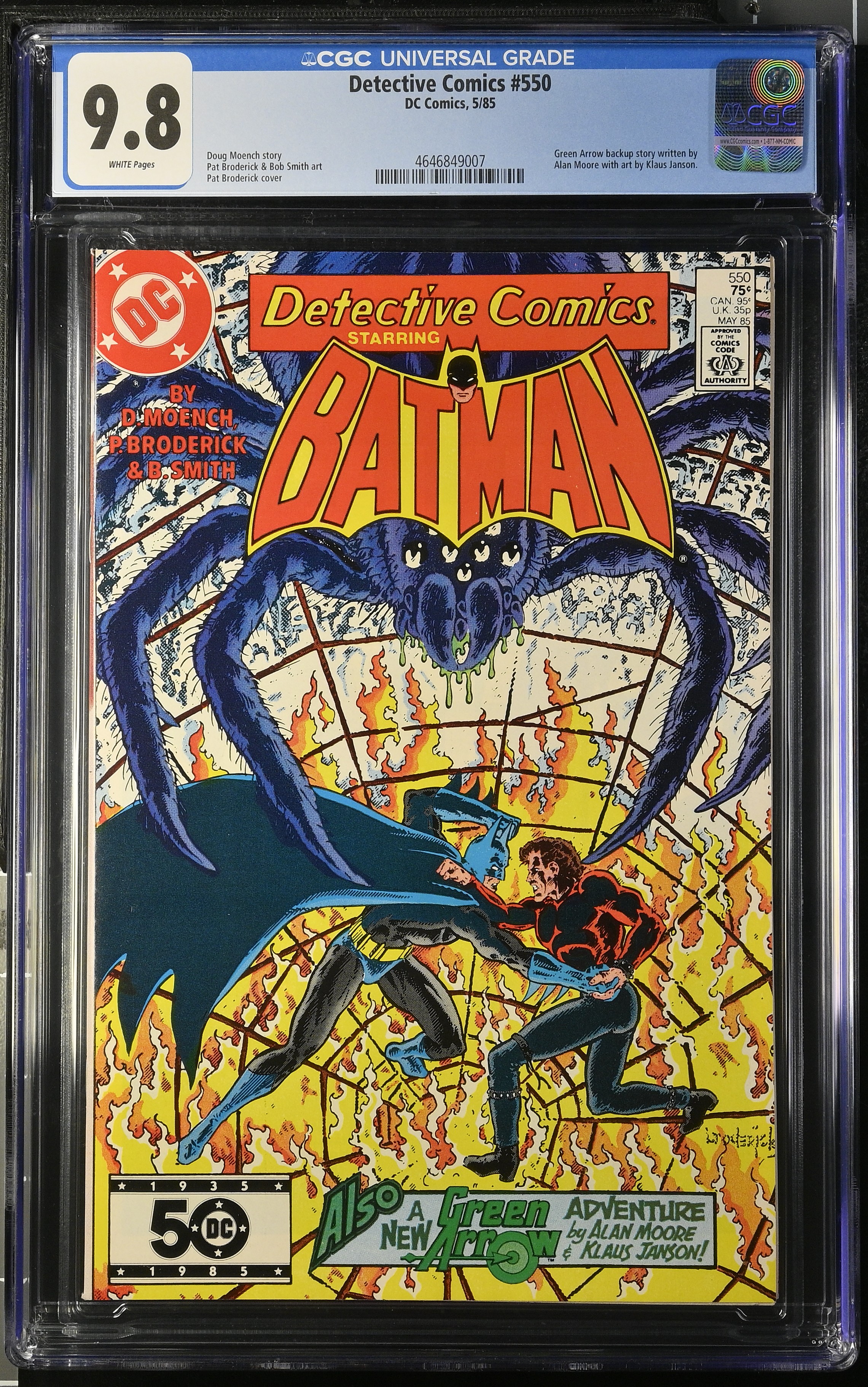1985 Detective Comics #550 CGC 9.8 DC Comics