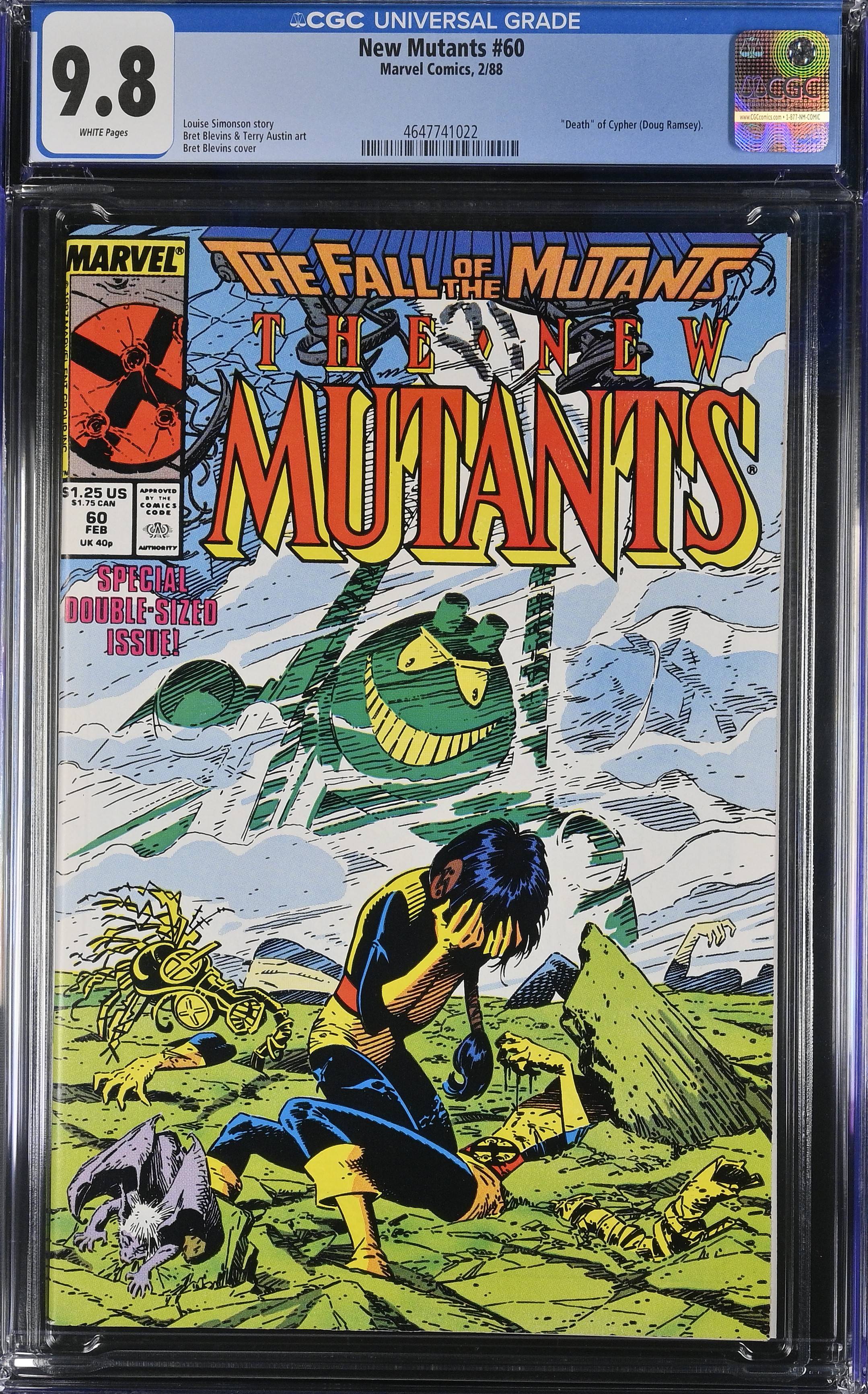1988 New Mutants #60 CGC 9.8 Marvel Comics