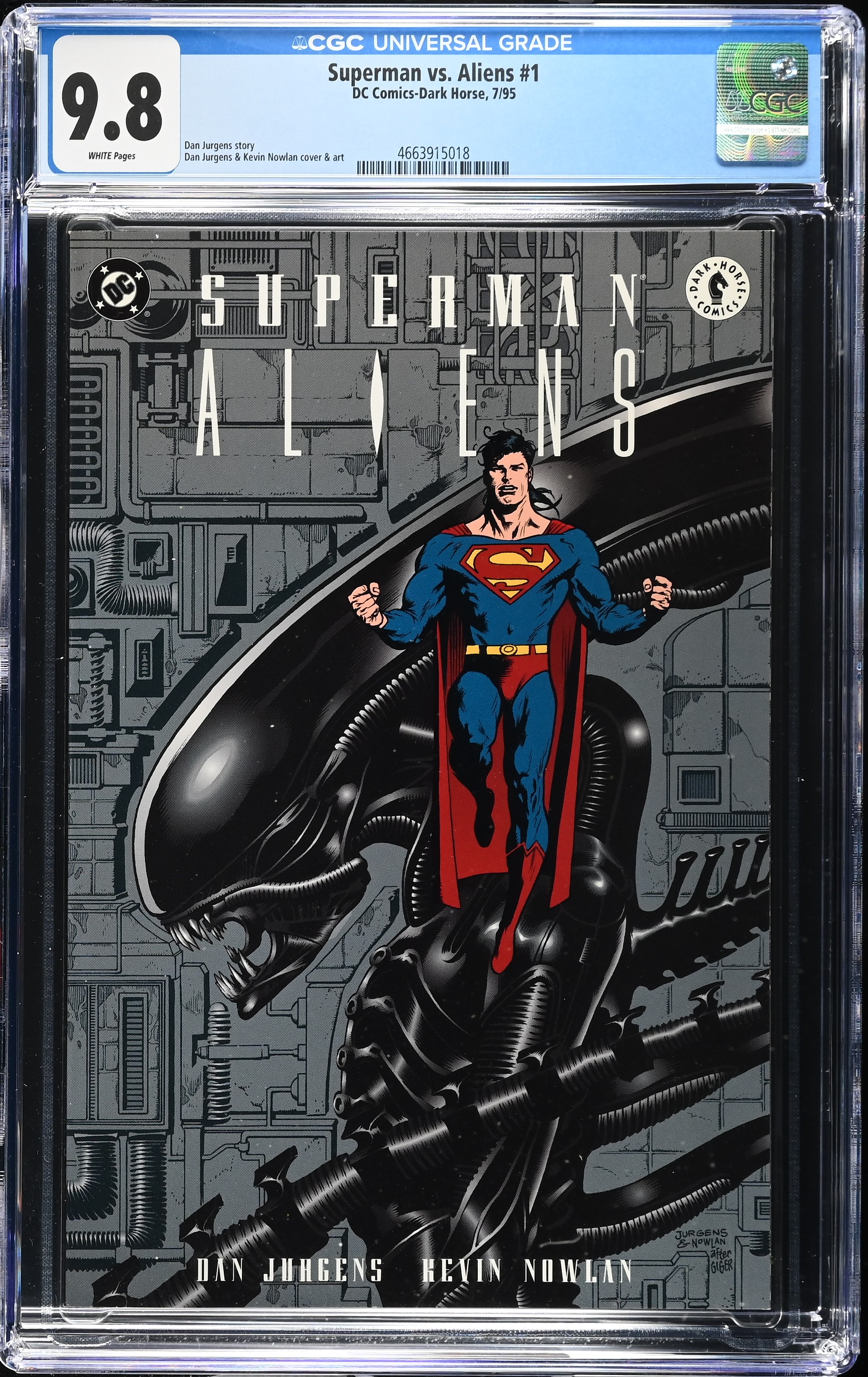 1995 Superman vs. Aliens #1 CGC 9.8 DC Comics-Dark Horse