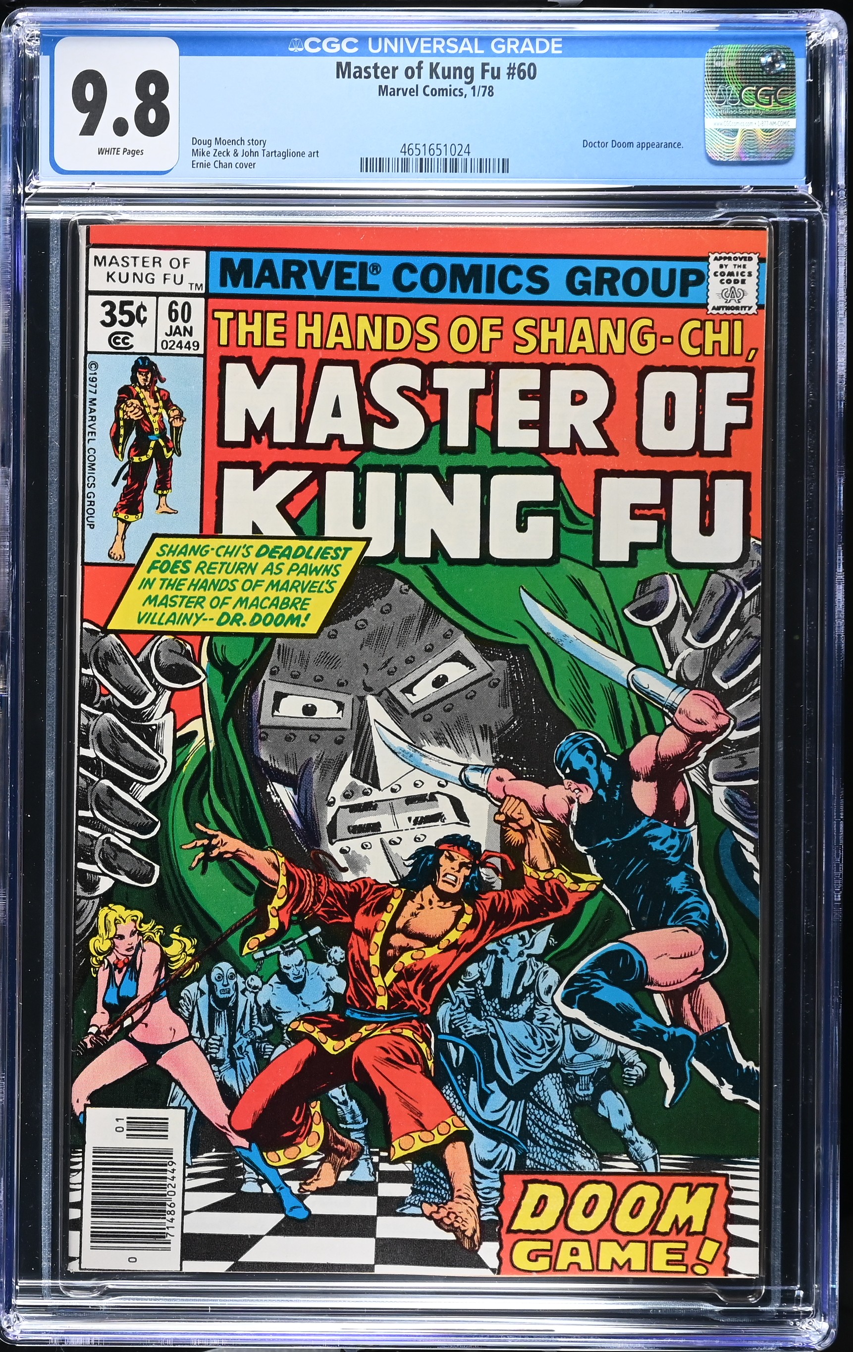 1978 Master of Kung Fu #60 CGC 9.8 Marvel Comics