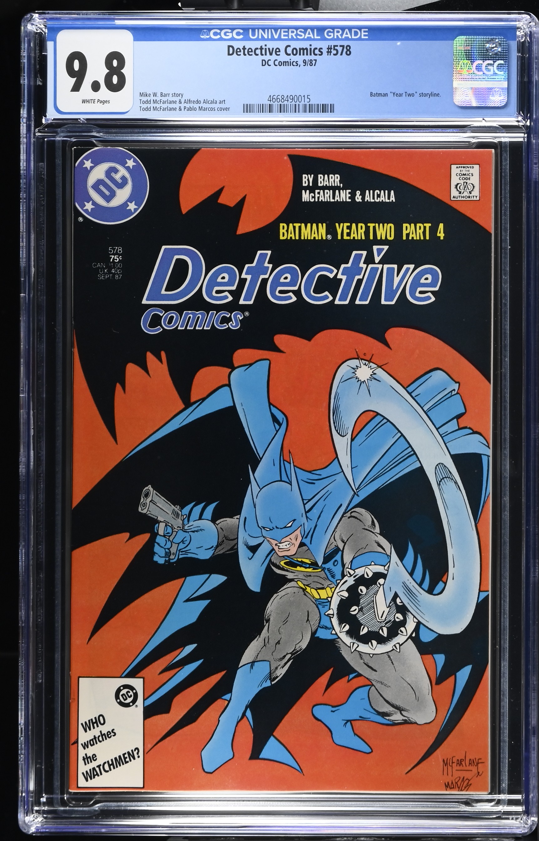 1987 Detective Comics #578 CGC 9.8 DC Comics
