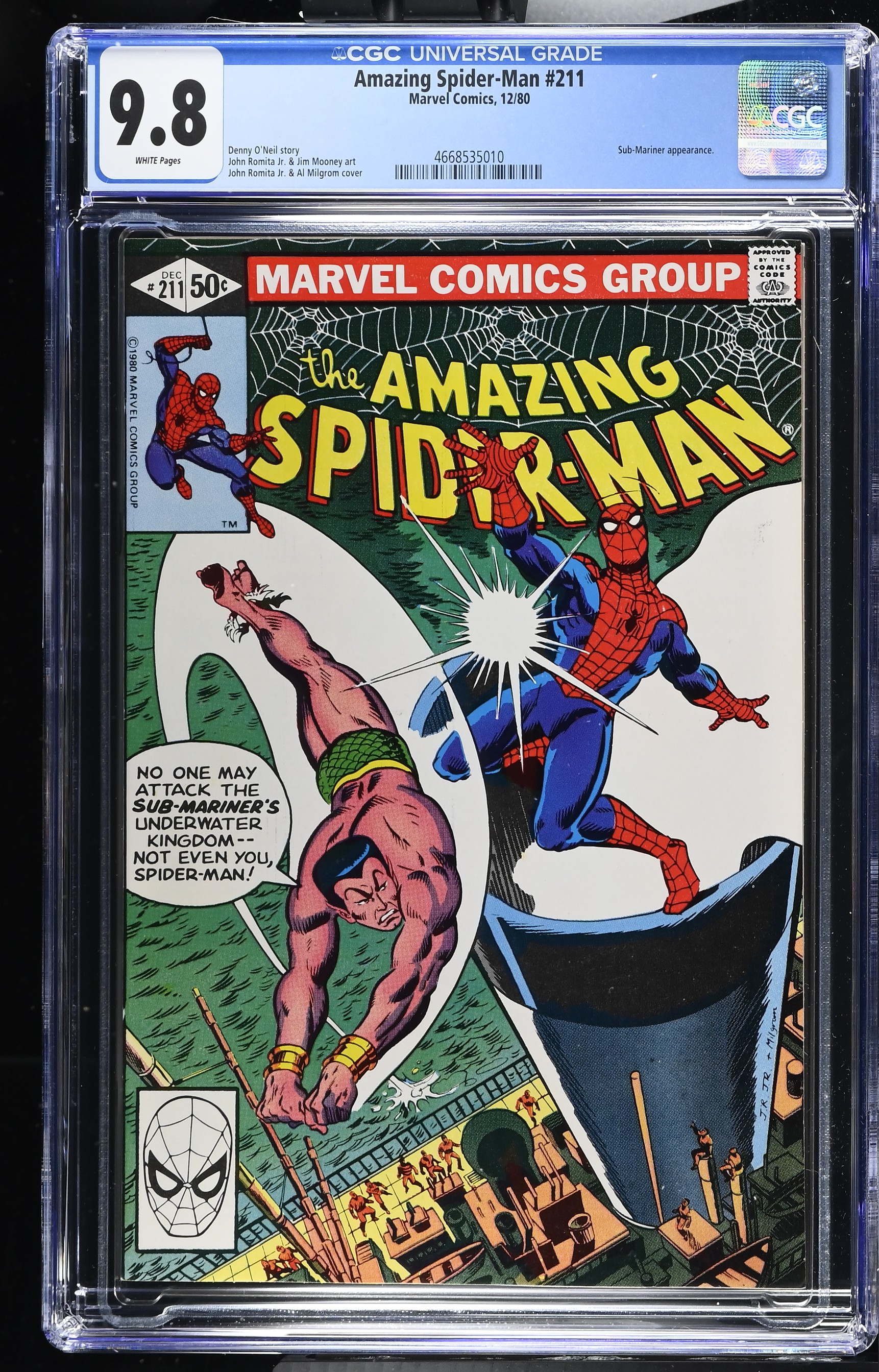 1980 Amazing Spider-Man #211 CGC 9.8 Marvel Comics