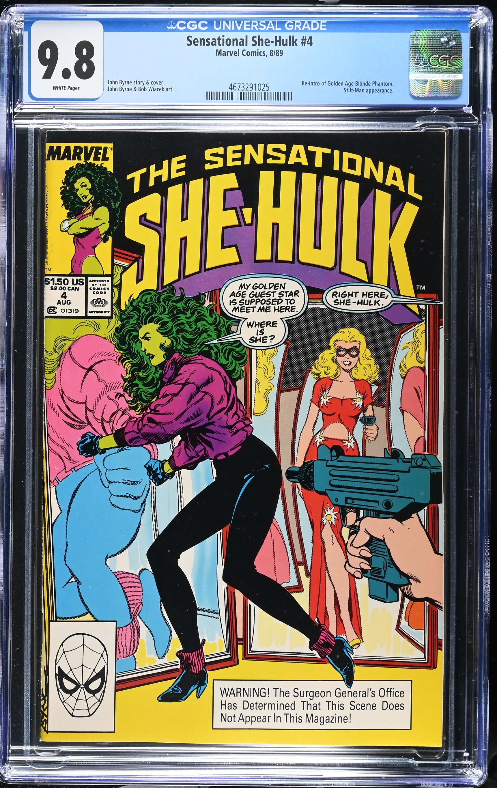 1989 Sensational She-Hulk #4 CGC 9.8 Marvel Comics