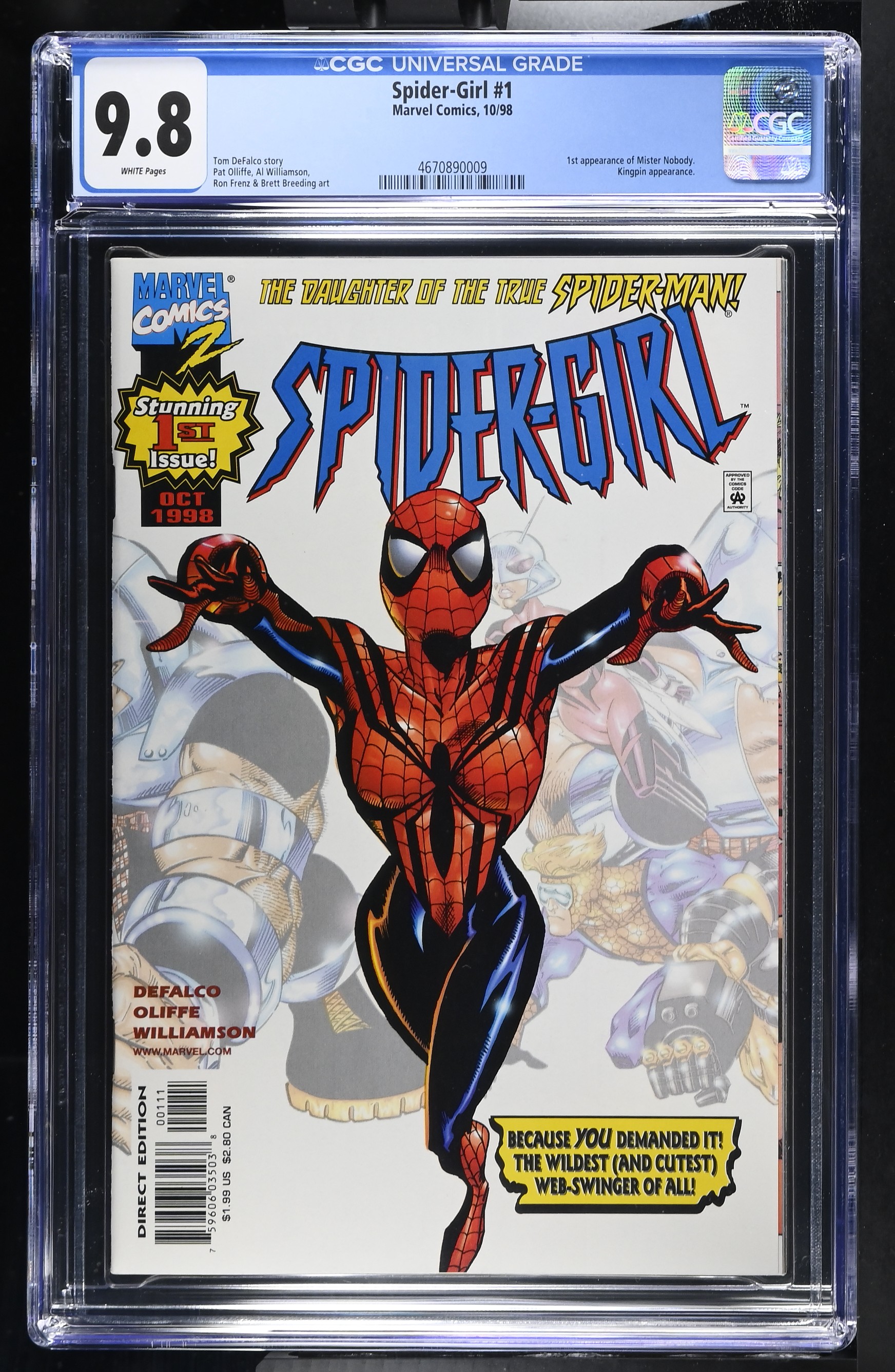 1998 Spider-Girl #1 CGC 9.8 Marvel Comics