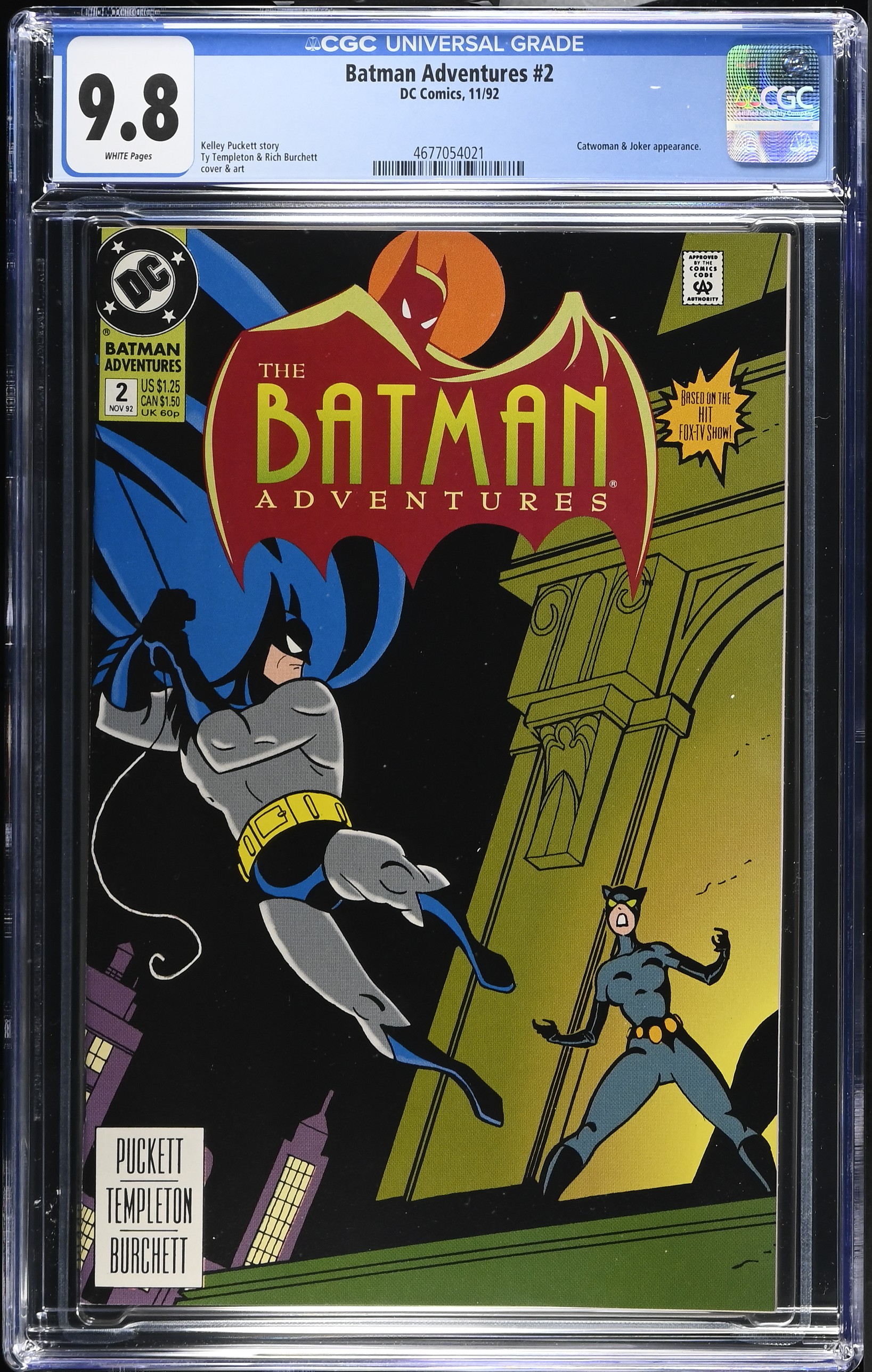 1992 Batman Adventures #2 CGC 9.8 DC Comics