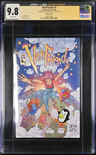 VeeFriends - 2025 VeeFriends #3 Variant Cover Andrew Drilon Authenticated Auto CGC 9.8