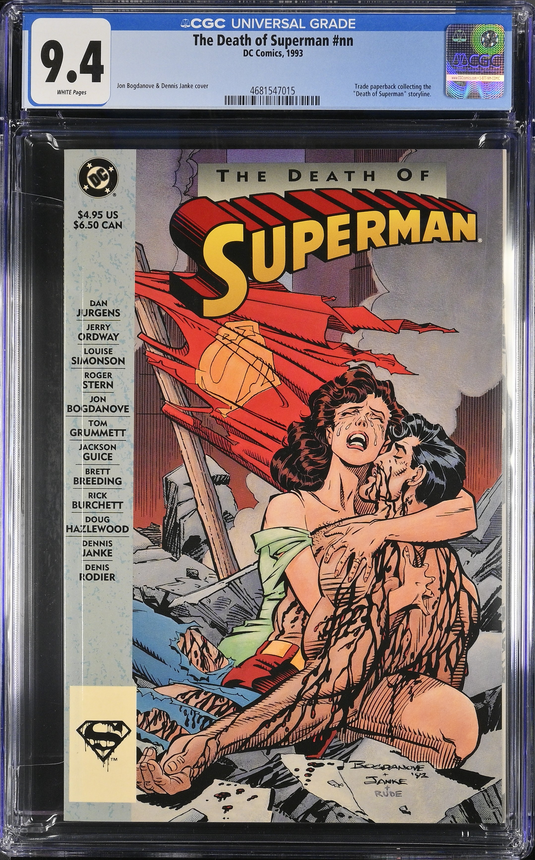 1993 The Death of Superman #nn CGC 9.4 DC Comics