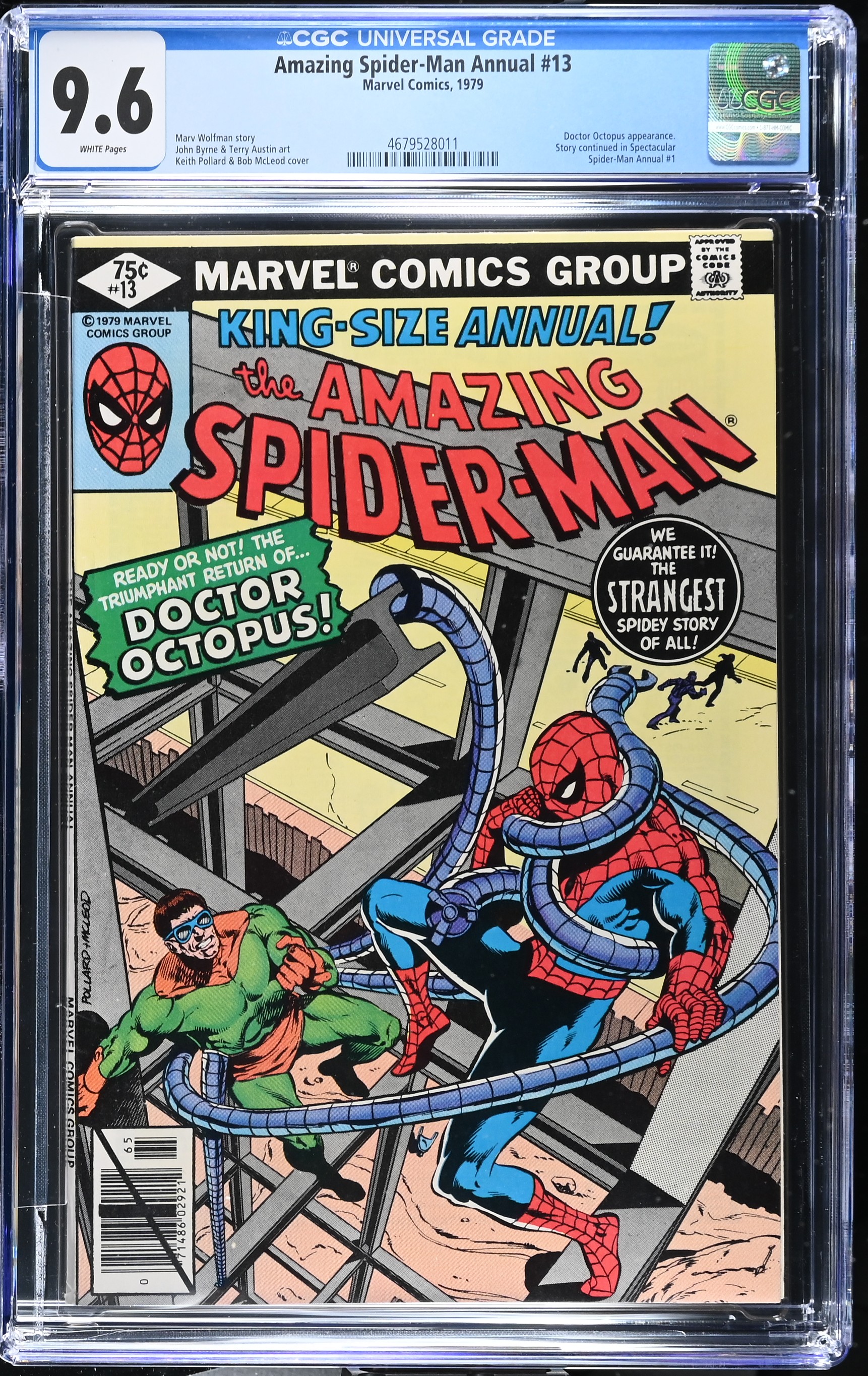 1979 Amazing Spider-Man Annual #13 CGC 9.6 Marvel Comics